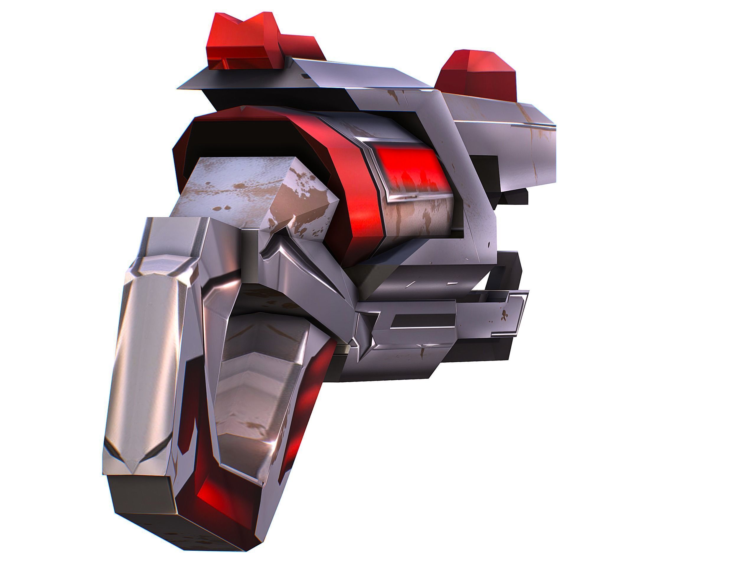 Cartoon Sci-Fi Cyborg Drone Sniper Soldier Low-poly 3D model_55