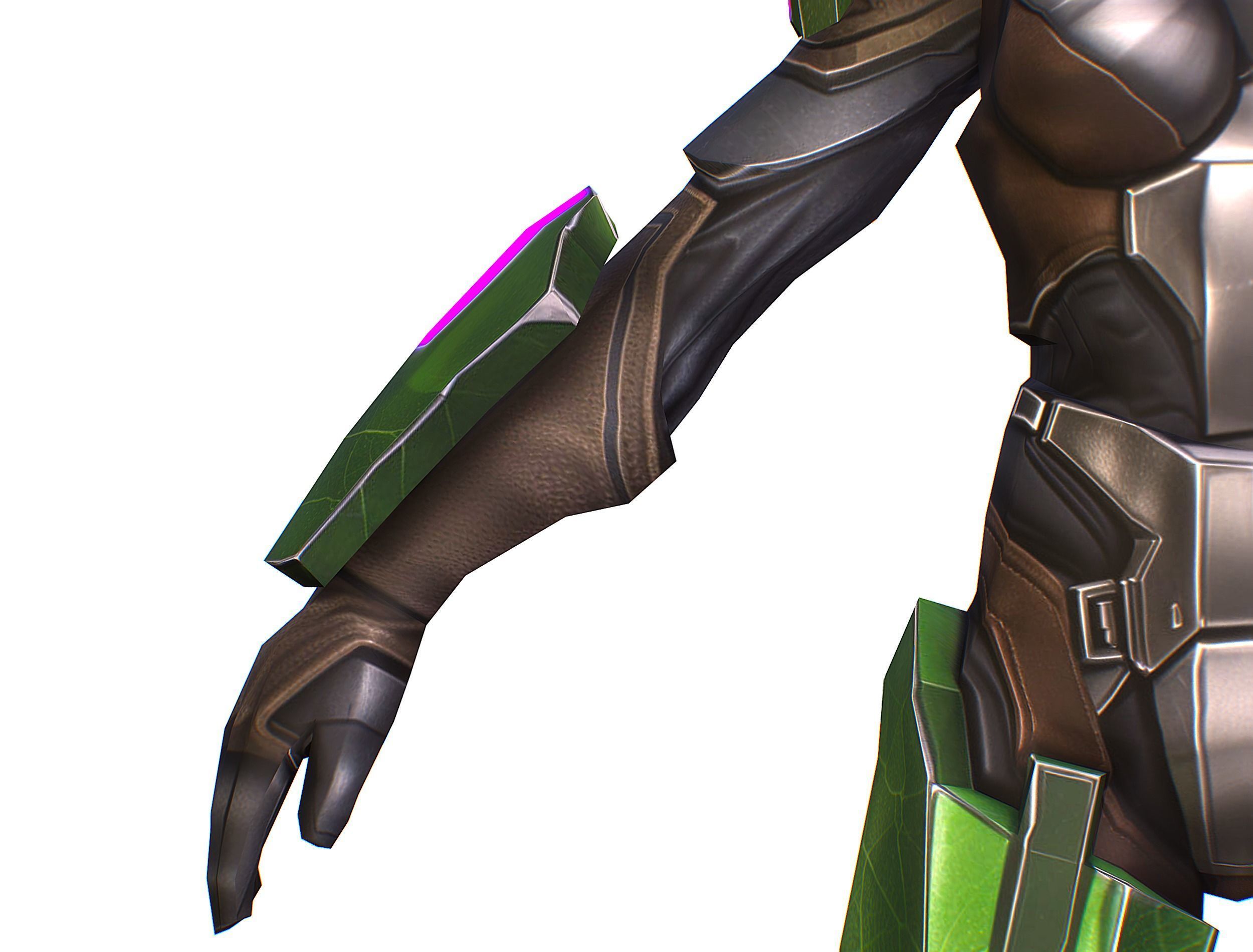 Cartoon Sci-Fi Cyborg Drone Sniper Soldier Low-poly 3D model_24