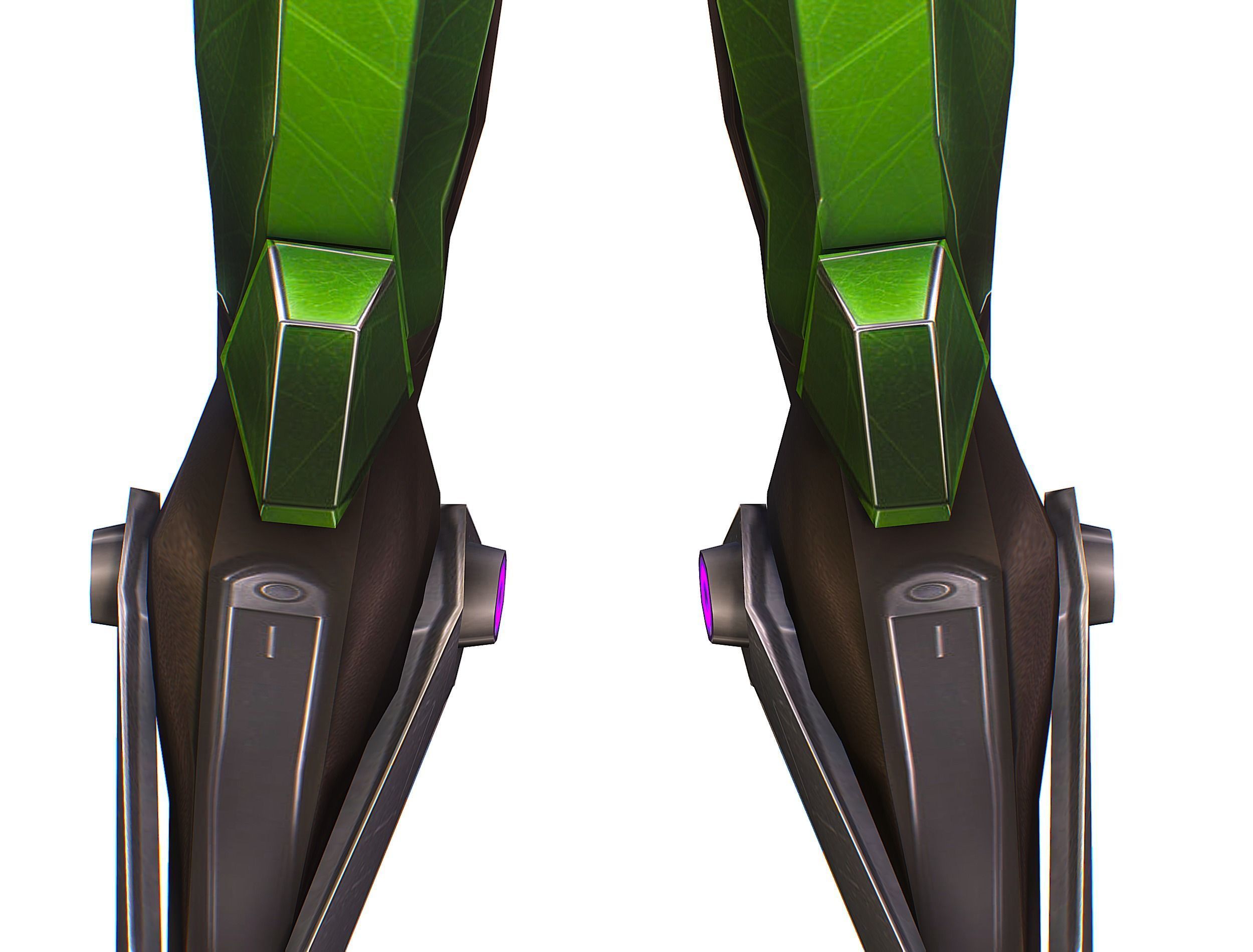 Cartoon Sci-Fi Cyborg Drone Sniper Soldier Low-poly 3D model_27