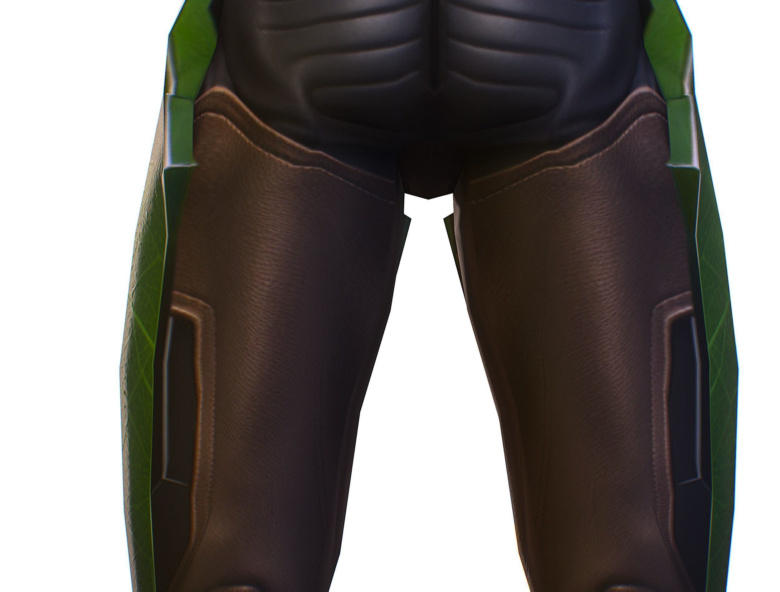 Cartoon Sci-Fi Cyborg Drone Sniper Soldier Low-poly 3D model_33