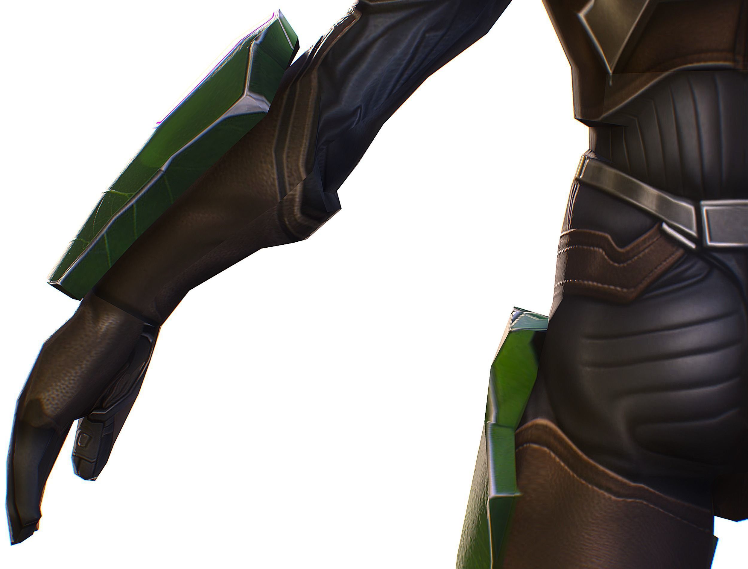 Cartoon Sci-Fi Cyborg Drone Sniper Soldier Low-poly 3D model_31