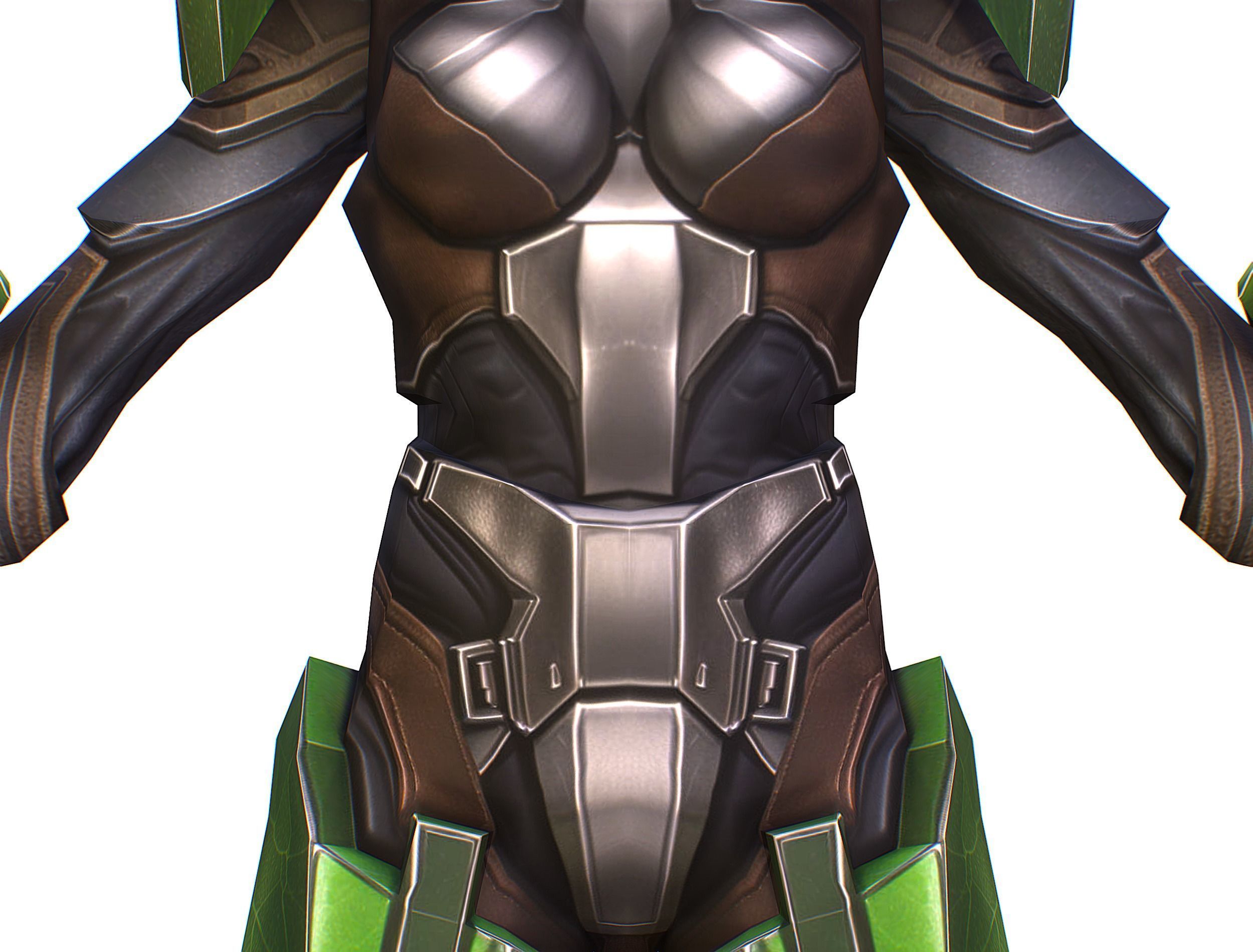 Cartoon Sci-Fi Cyborg Drone Sniper Soldier Low-poly 3D model_23