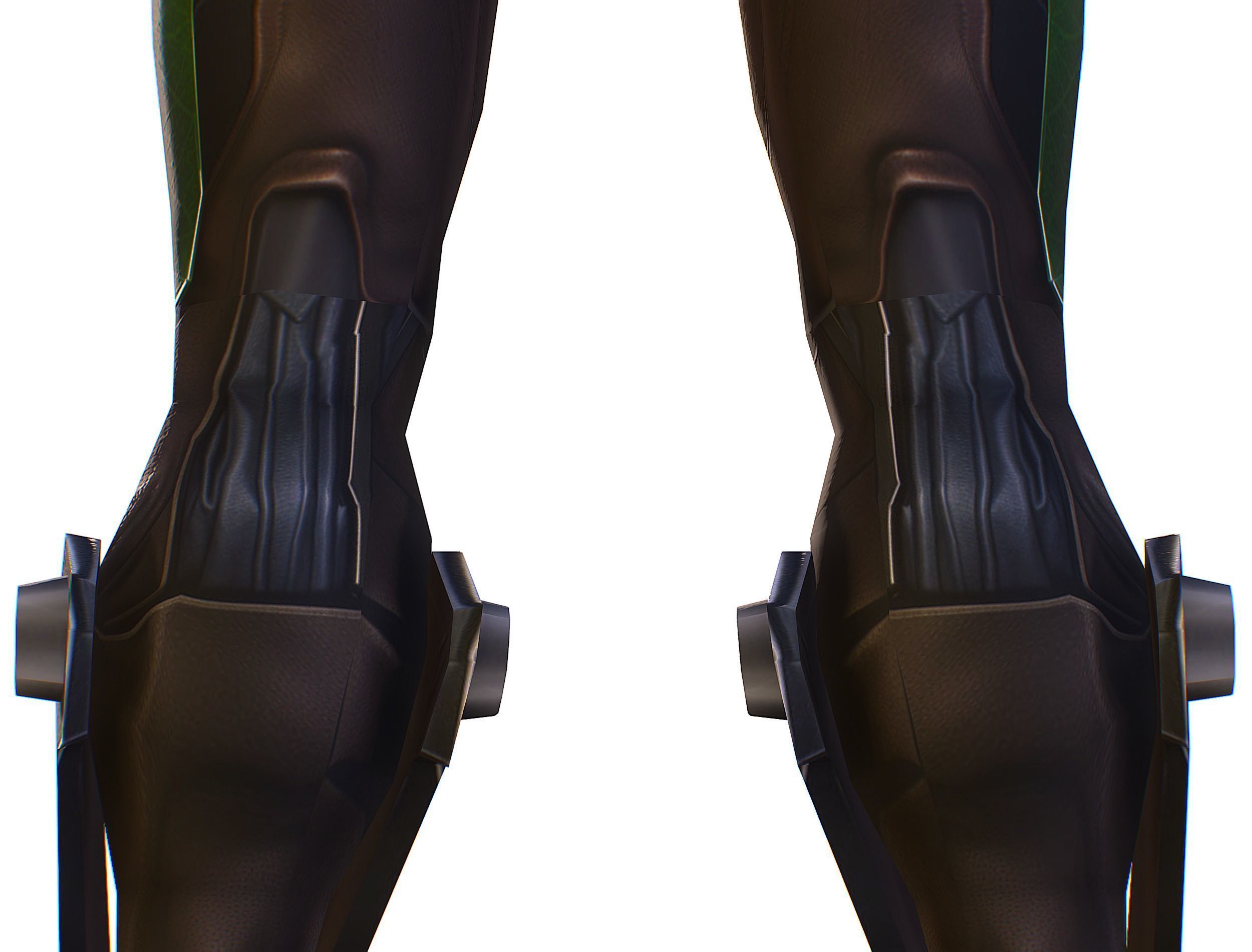 Cartoon Sci-Fi Cyborg Drone Sniper Soldier Low-poly 3D model_34