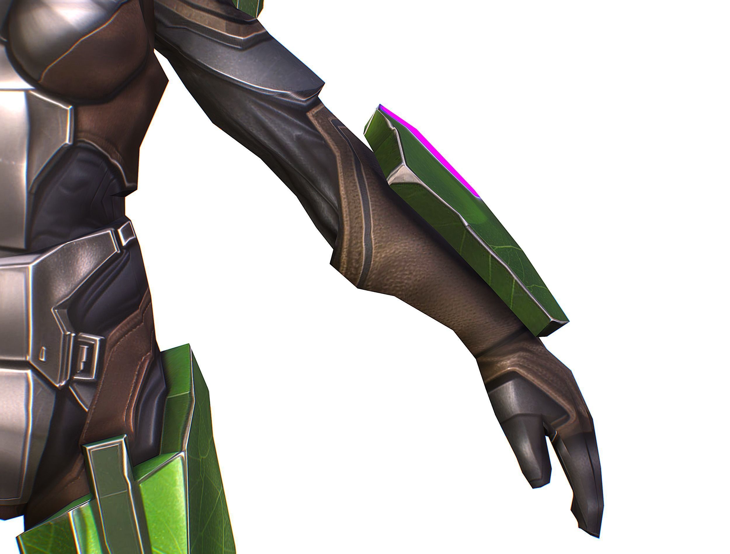 Cartoon Sci-Fi Cyborg Drone Sniper Soldier Low-poly 3D model_25