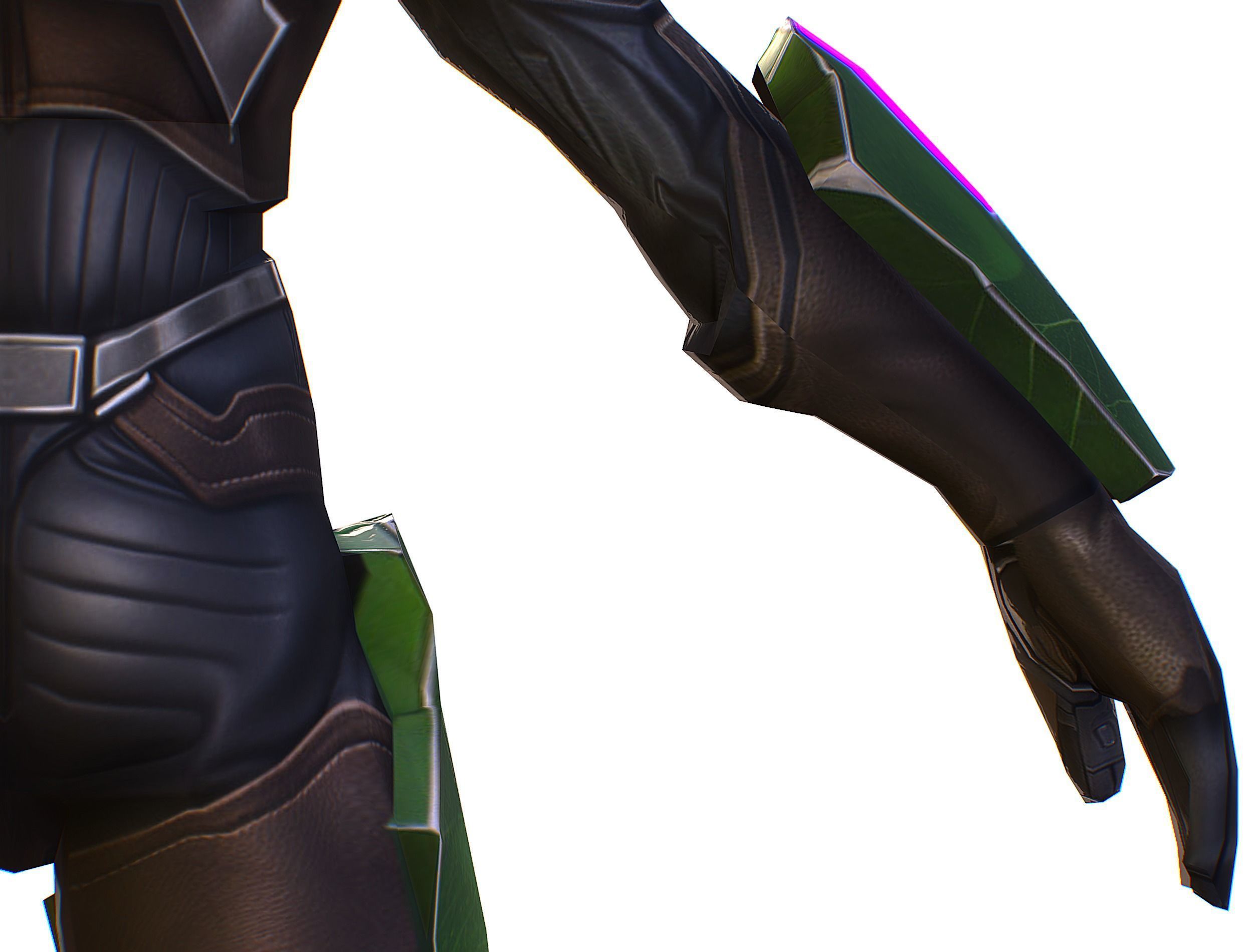 Cartoon Sci-Fi Cyborg Drone Sniper Soldier Low-poly 3D model_32