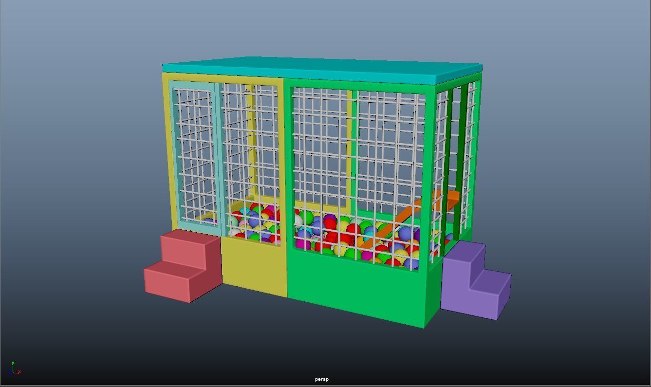 Ballpit free VR / AR / low-poly 3D model | CGTrader