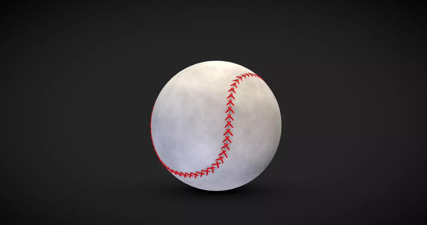 Baseball 3D model_0
