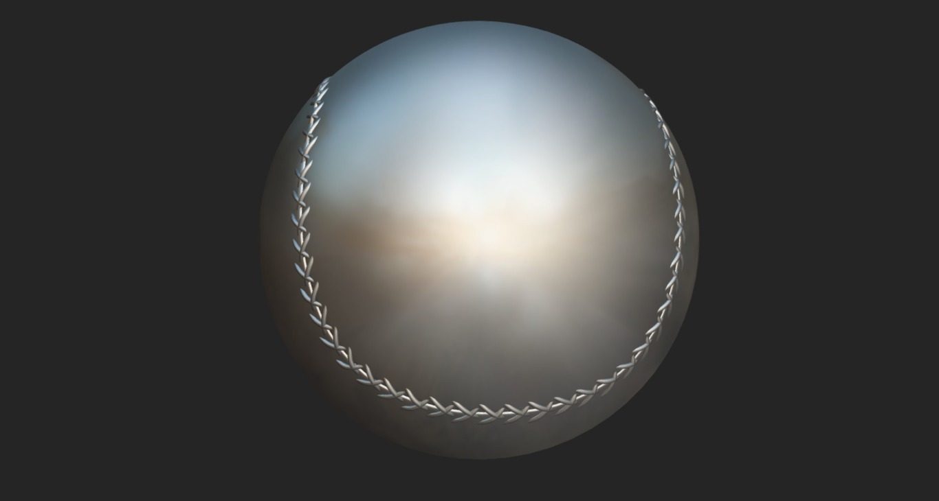 Baseball 3D model_4