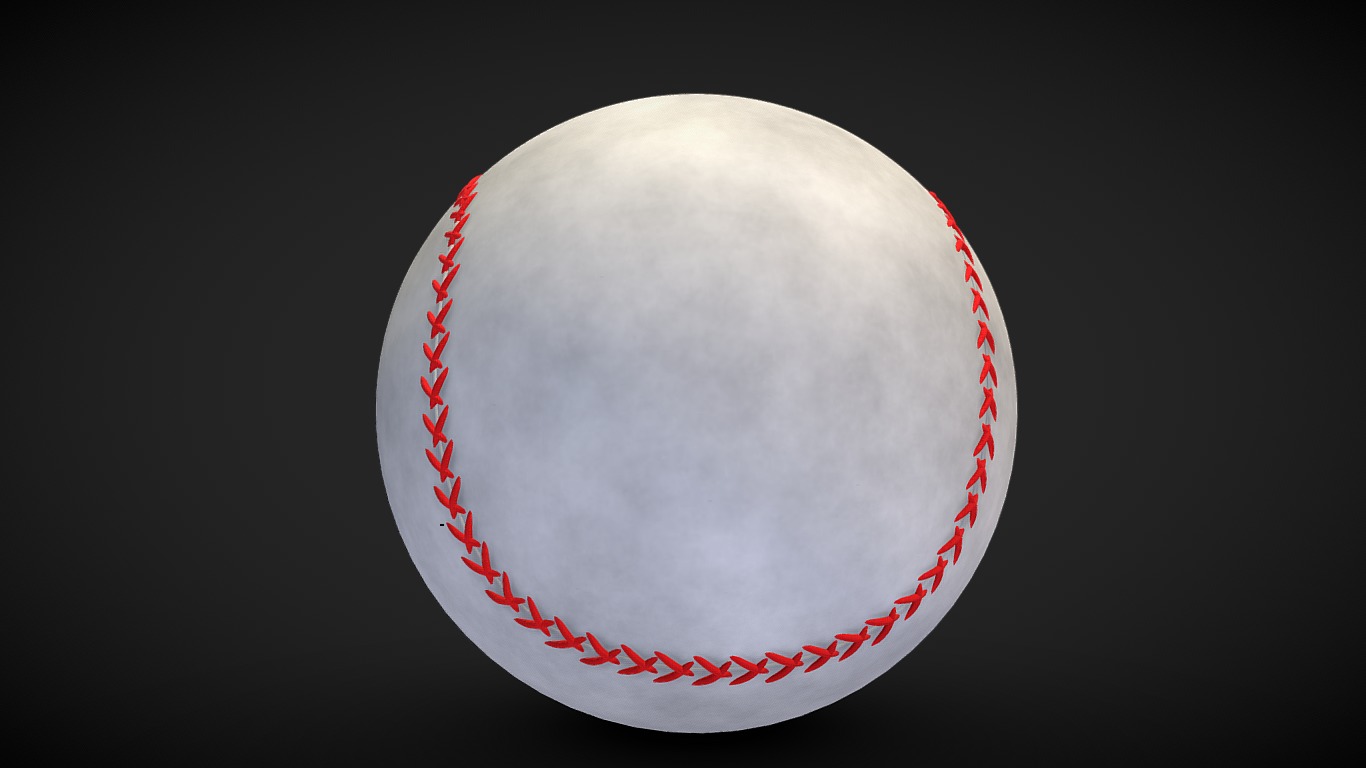 Baseball 3D model_3