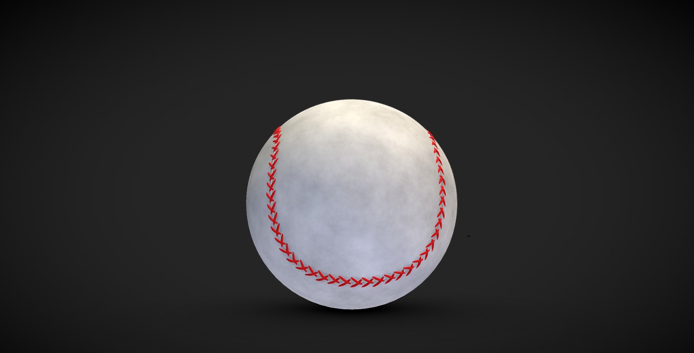 Baseball 3D model_2