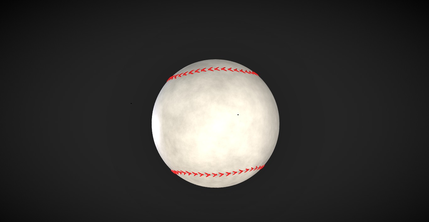 Baseball 3D model_1