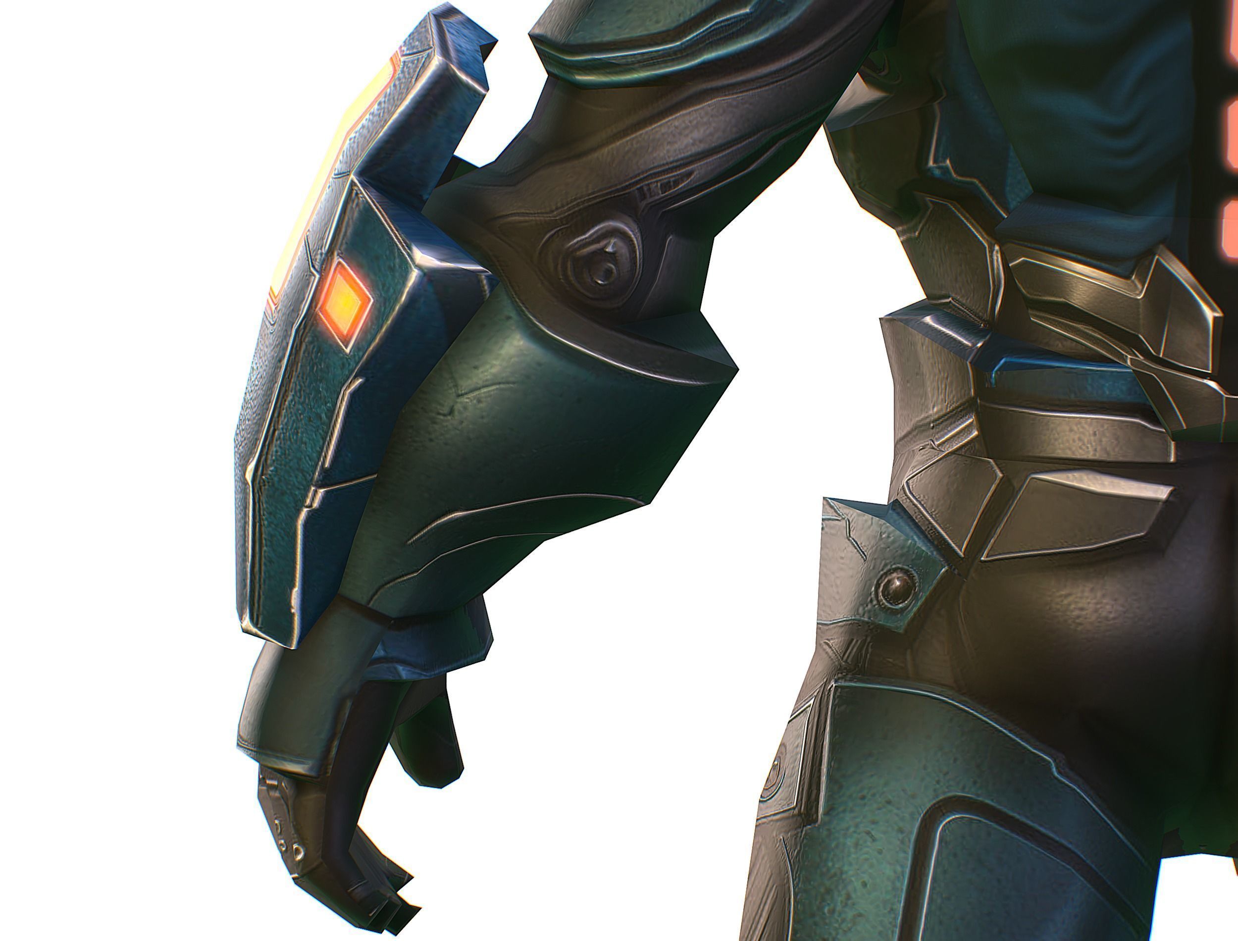 Cartoon Sci-Fi Cyborg Drone Trooper Soldier Low-poly 3D model_26