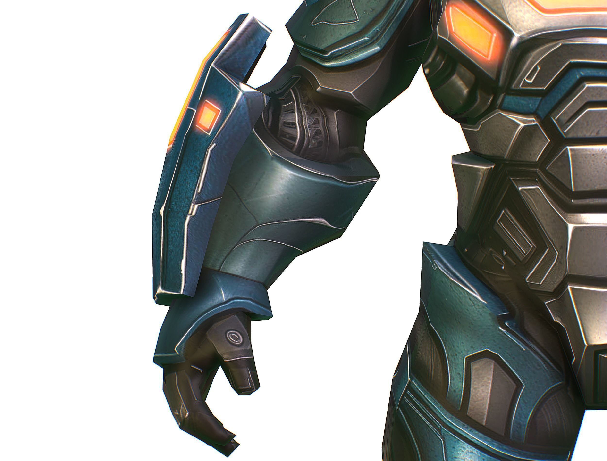 Cartoon Sci-Fi Cyborg Drone Trooper Soldier Low-poly 3D model_20