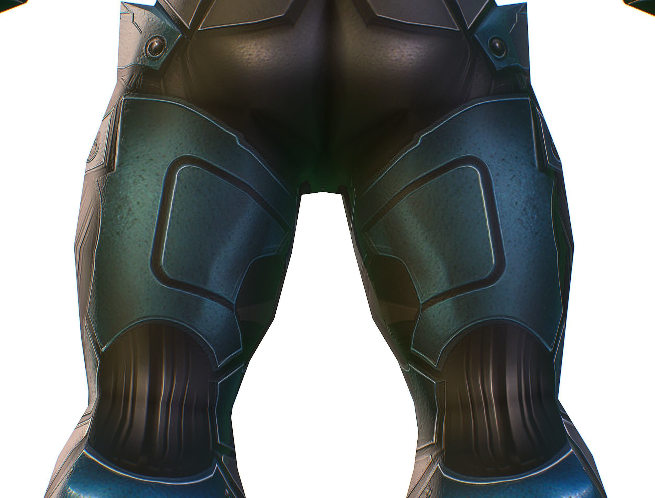 Cartoon Sci-Fi Cyborg Drone Trooper Soldier Low-poly 3D model_28