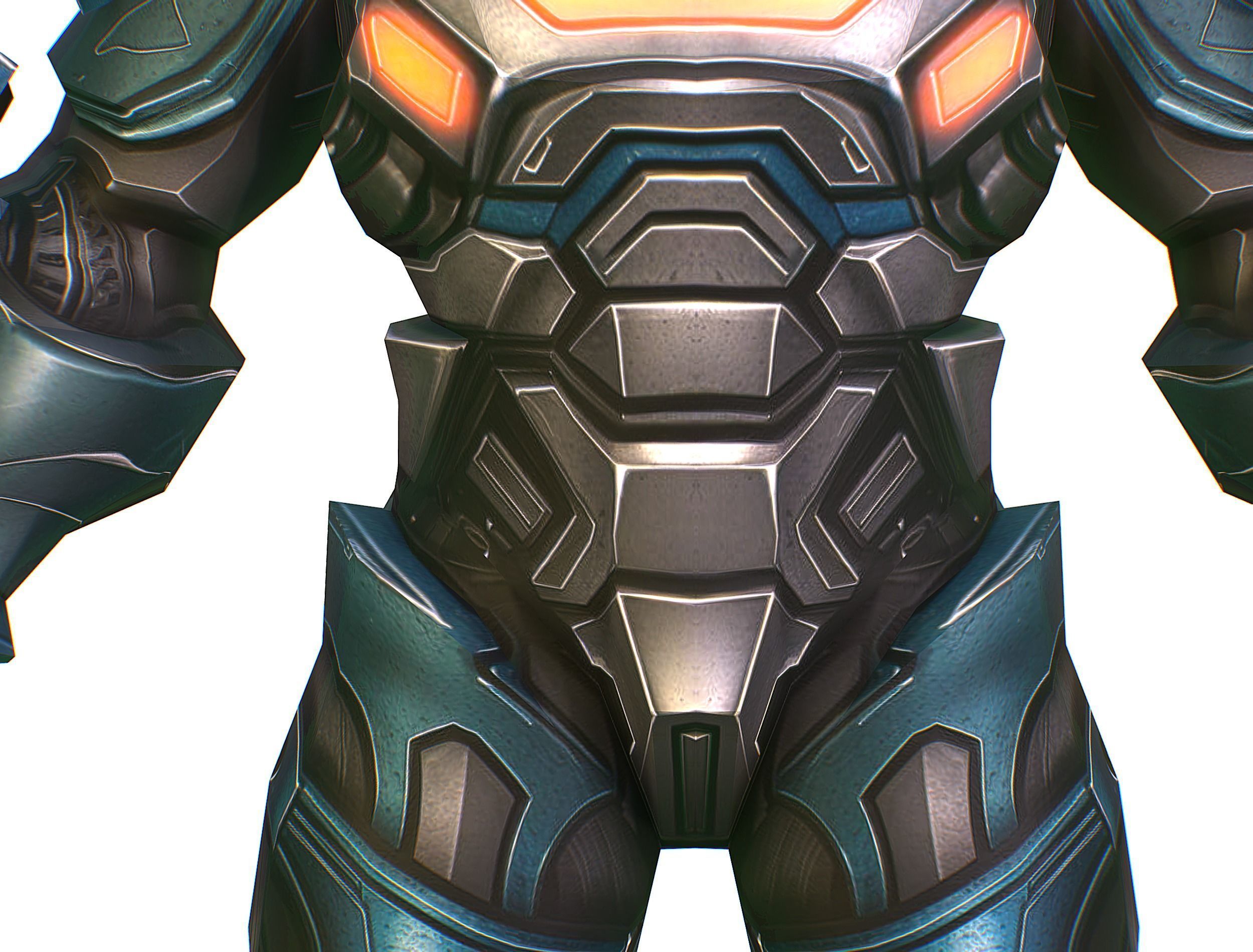 Cartoon Sci-Fi Cyborg Drone Trooper Soldier Low-poly 3D model_19