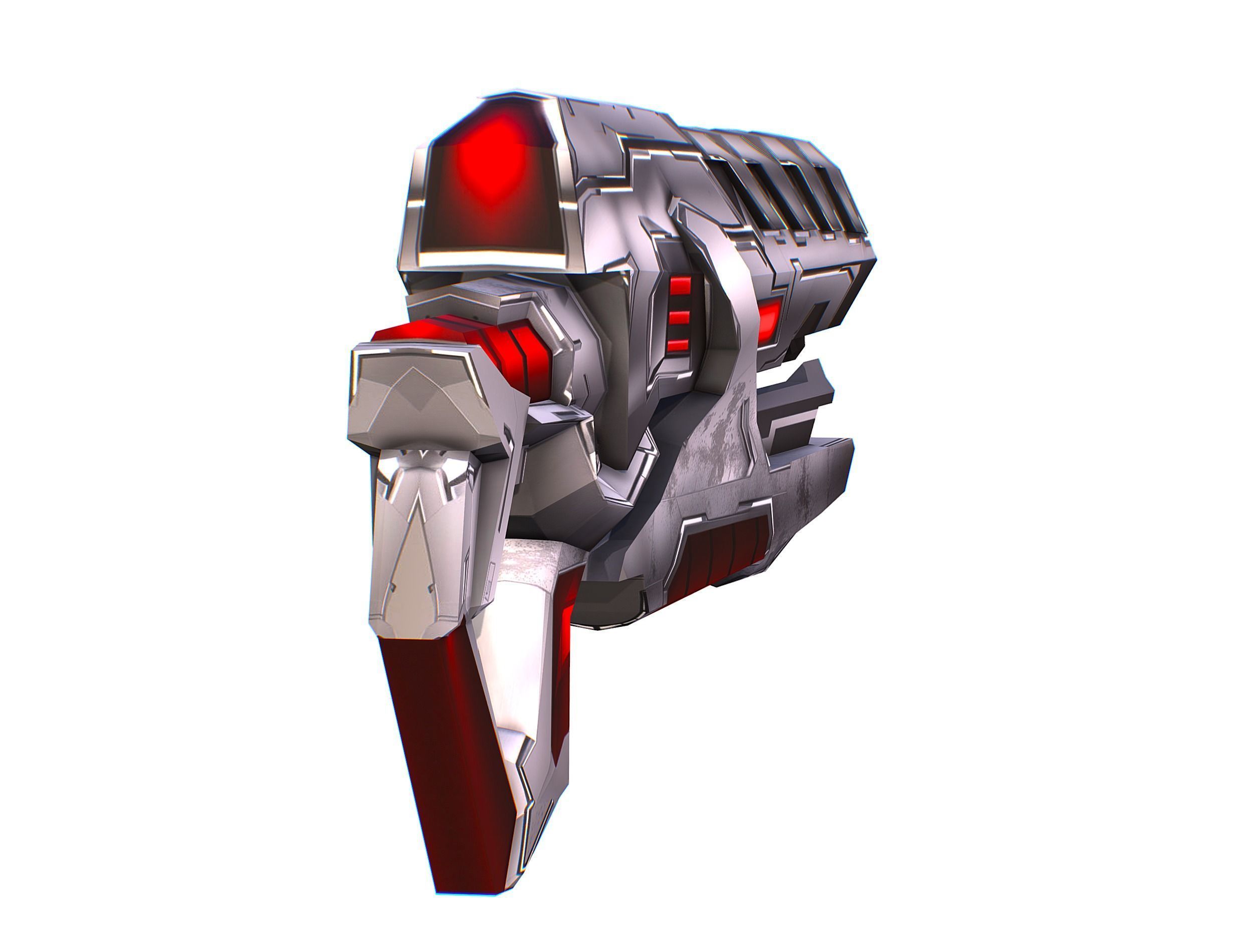 Cartoon Sci-Fi Cyborg Drone Trooper Soldier Low-poly 3D model_72