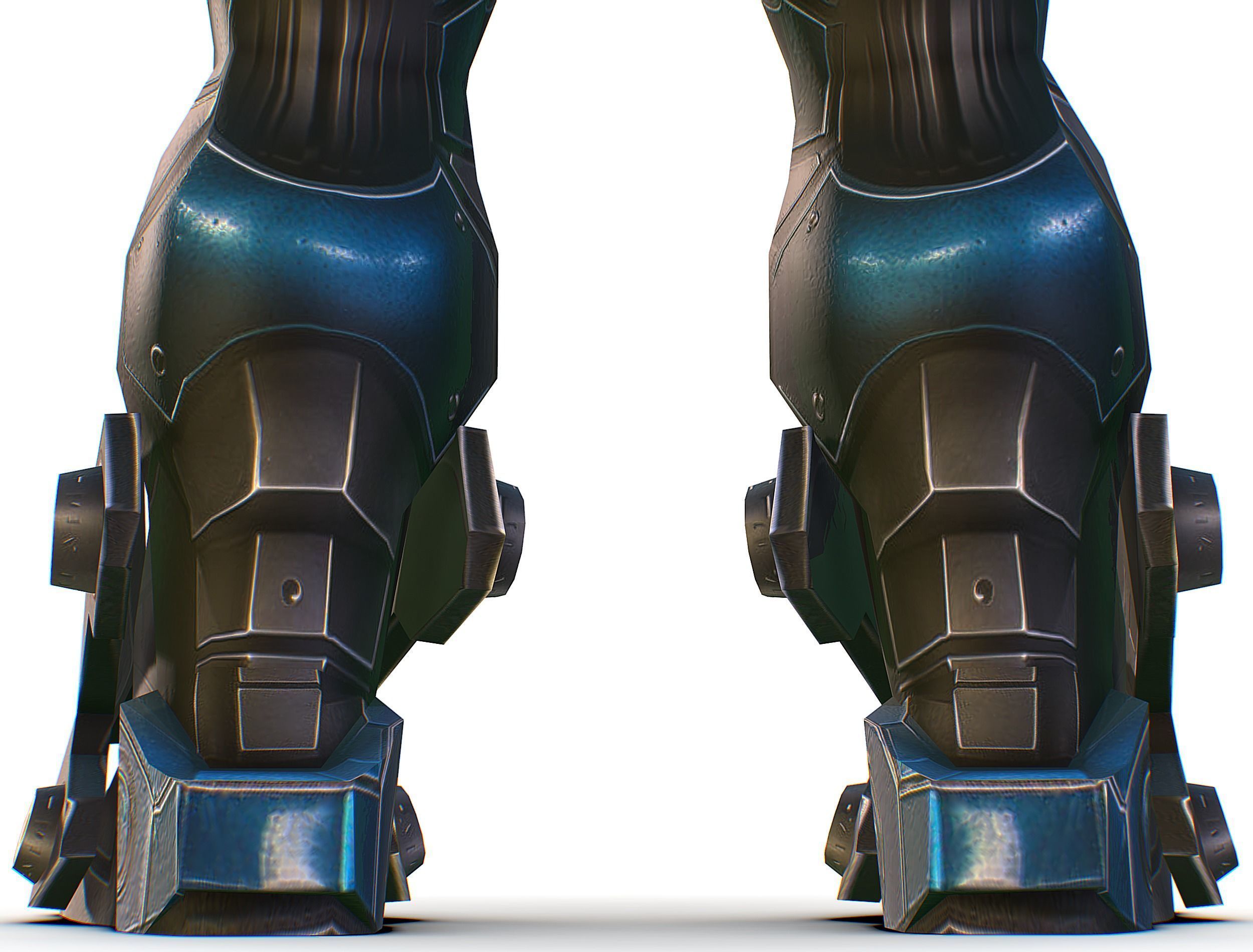 Cartoon Sci-Fi Cyborg Drone Trooper Soldier Low-poly 3D model_29