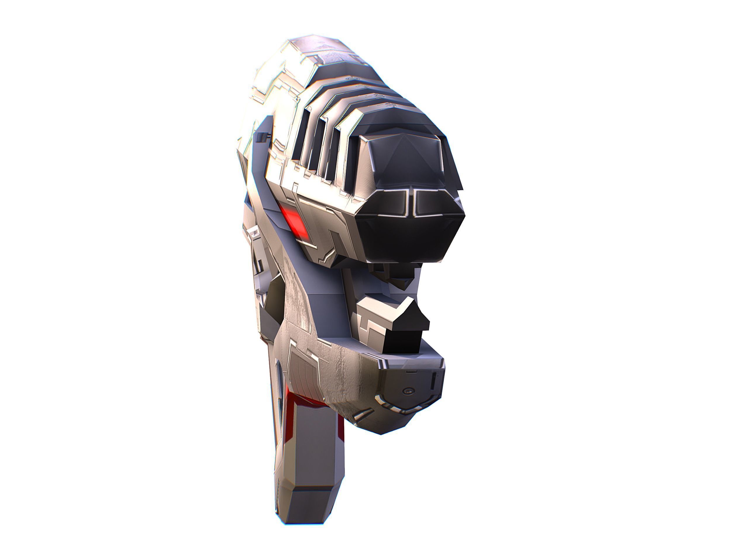 Cartoon Sci-Fi Cyborg Drone Trooper Soldier Low-poly 3D model_62