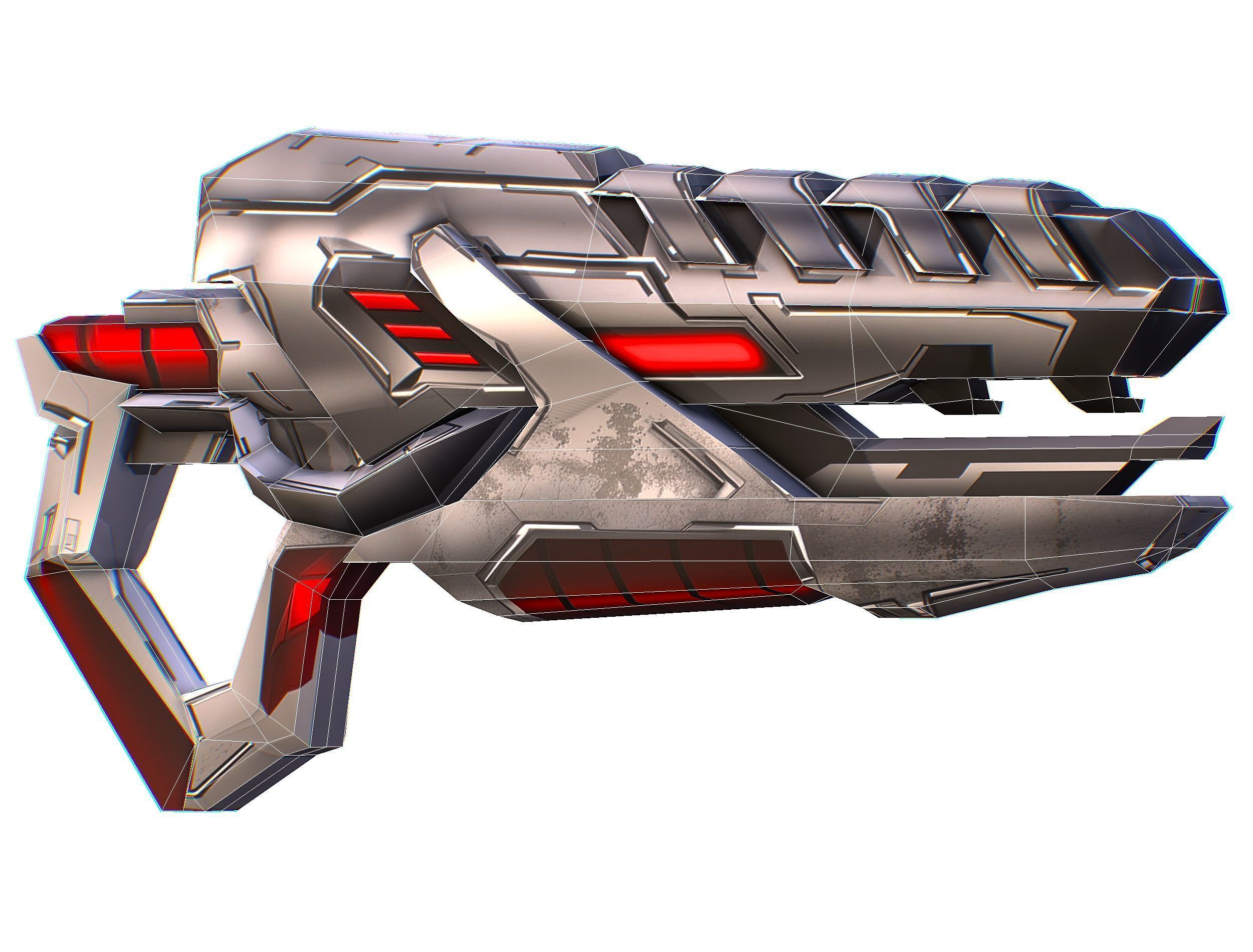 Cartoon Sci-Fi Cyborg Drone Trooper Soldier Low-poly 3D model_76