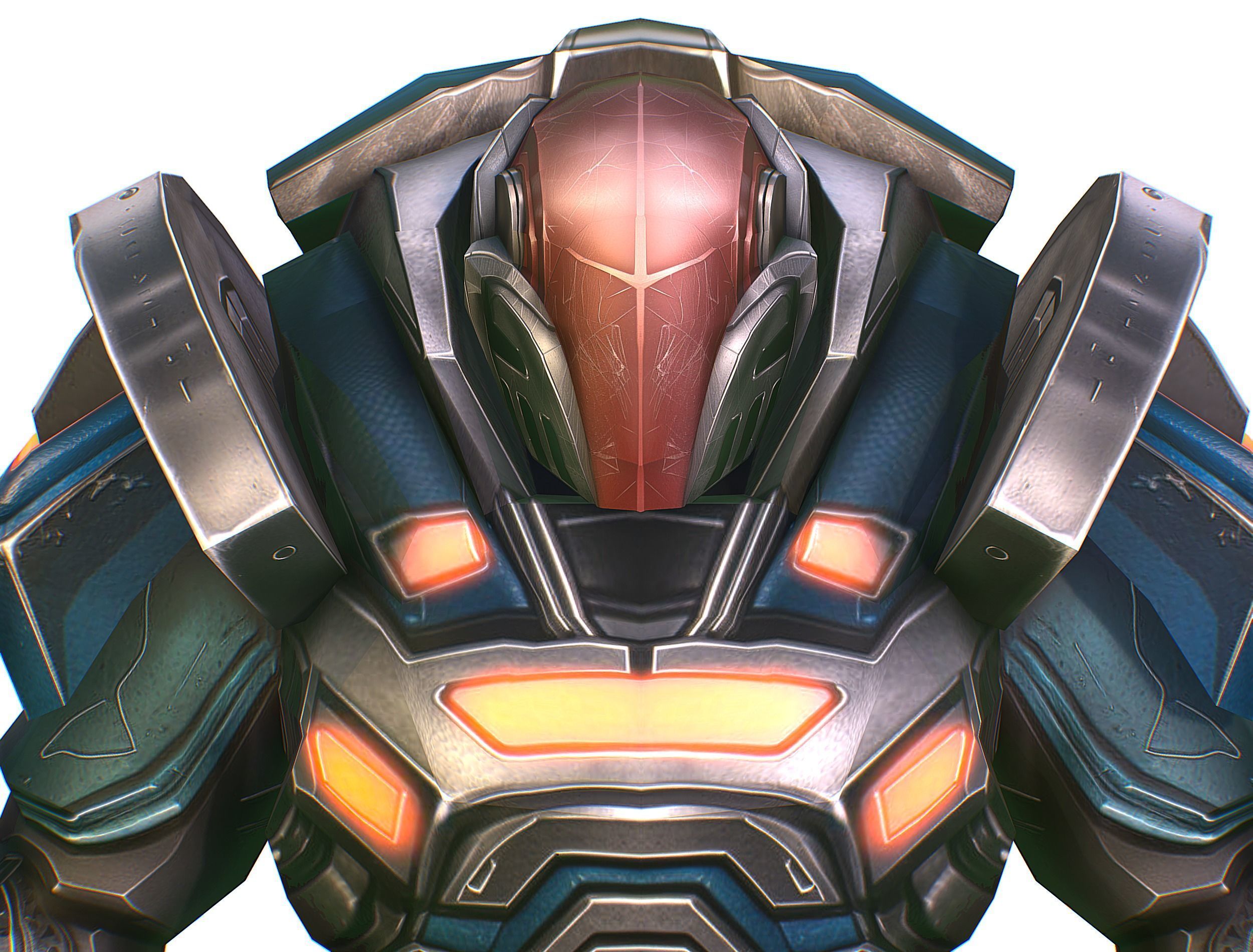 Cartoon Sci-Fi Cyborg Drone Trooper Soldier Low-poly 3D model_18