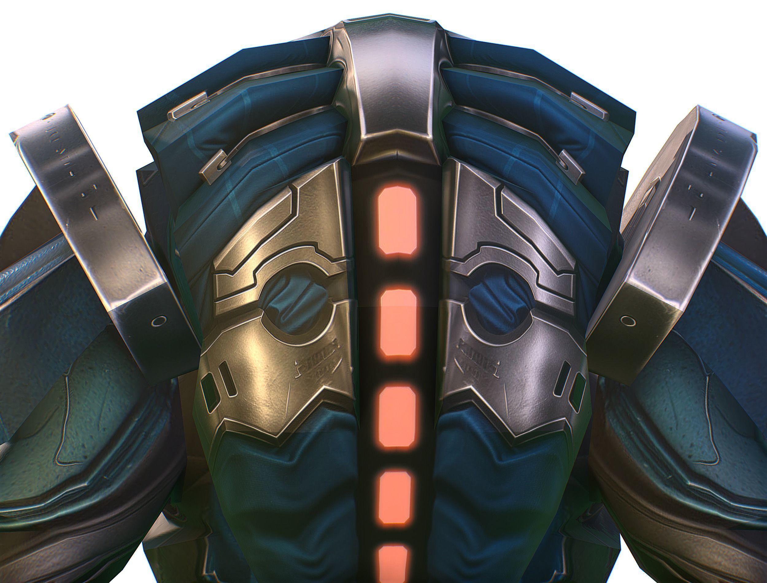 Cartoon Sci-Fi Cyborg Drone Trooper Soldier Low-poly 3D model_24