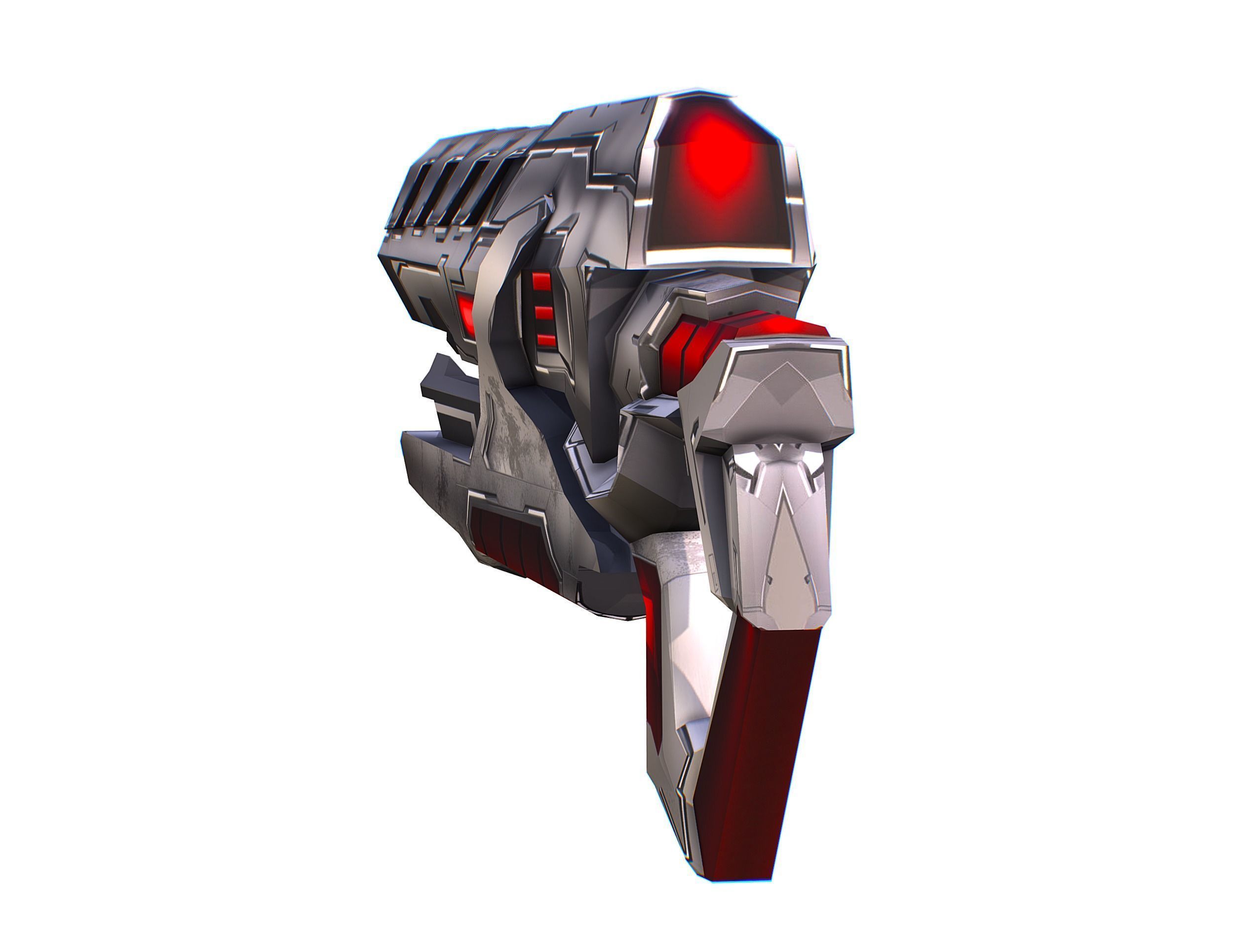 Cartoon Sci-Fi Cyborg Drone Trooper Soldier Low-poly 3D model_70