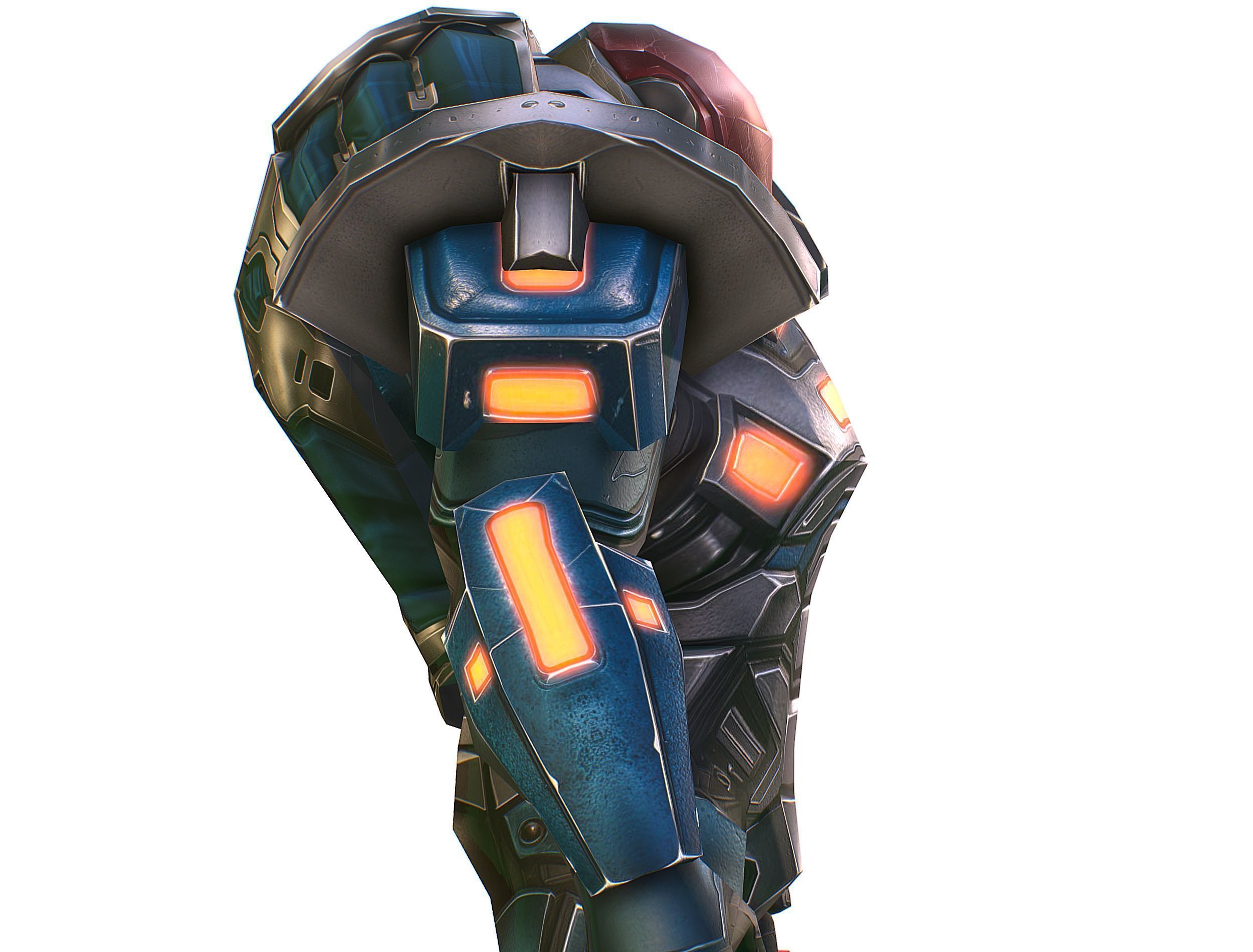 Cartoon Sci-Fi Cyborg Drone Trooper Soldier Low-poly 3D model_30