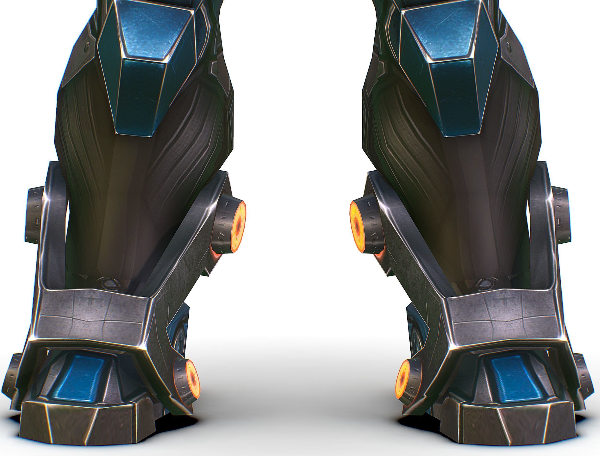 Cartoon Sci-Fi Cyborg Drone Trooper Soldier Low-poly 3D model_23