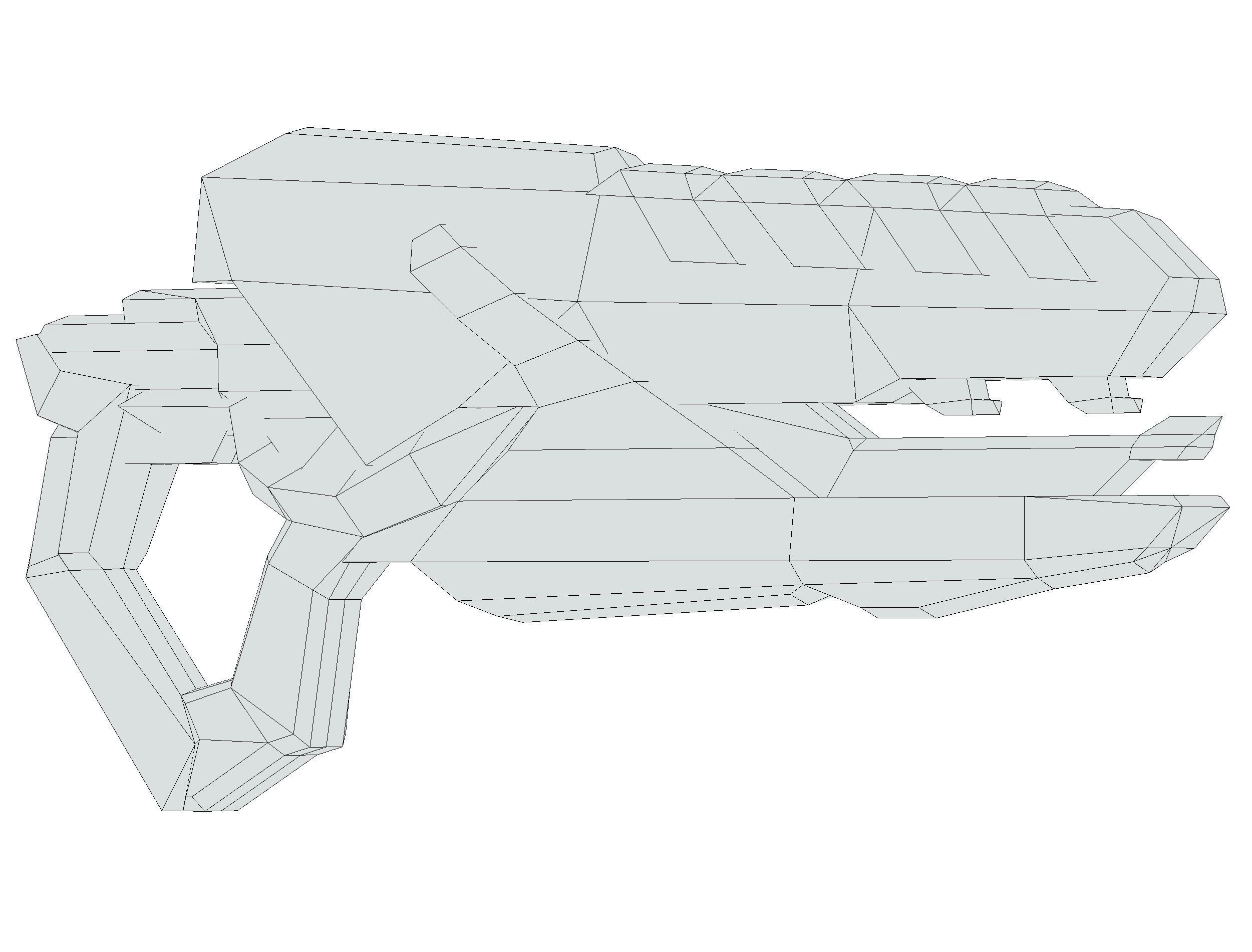 Cartoon Sci-Fi Cyborg Drone Trooper Soldier Low-poly 3D model_79