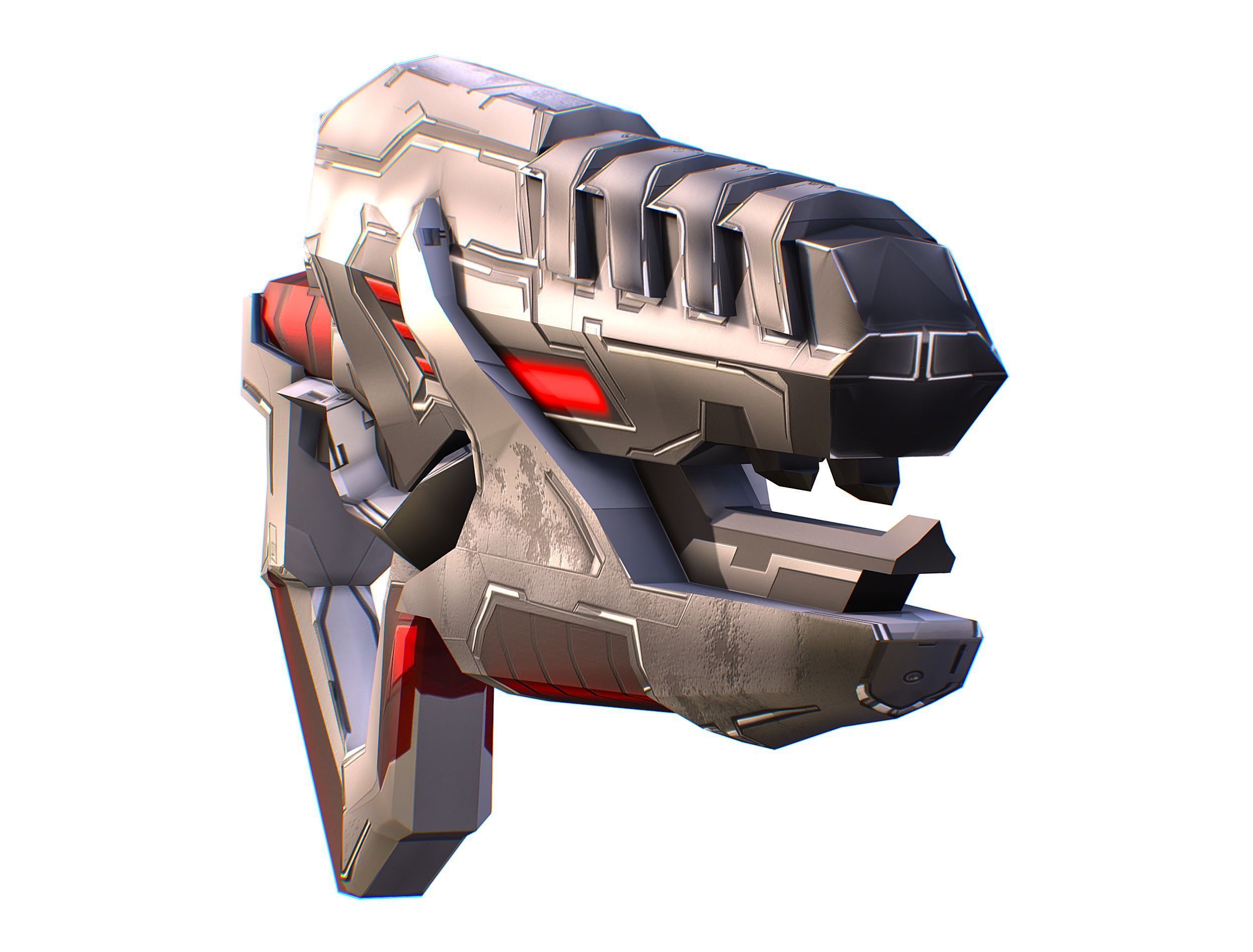 Cartoon Sci-Fi Cyborg Drone Trooper Soldier Low-poly 3D model_61