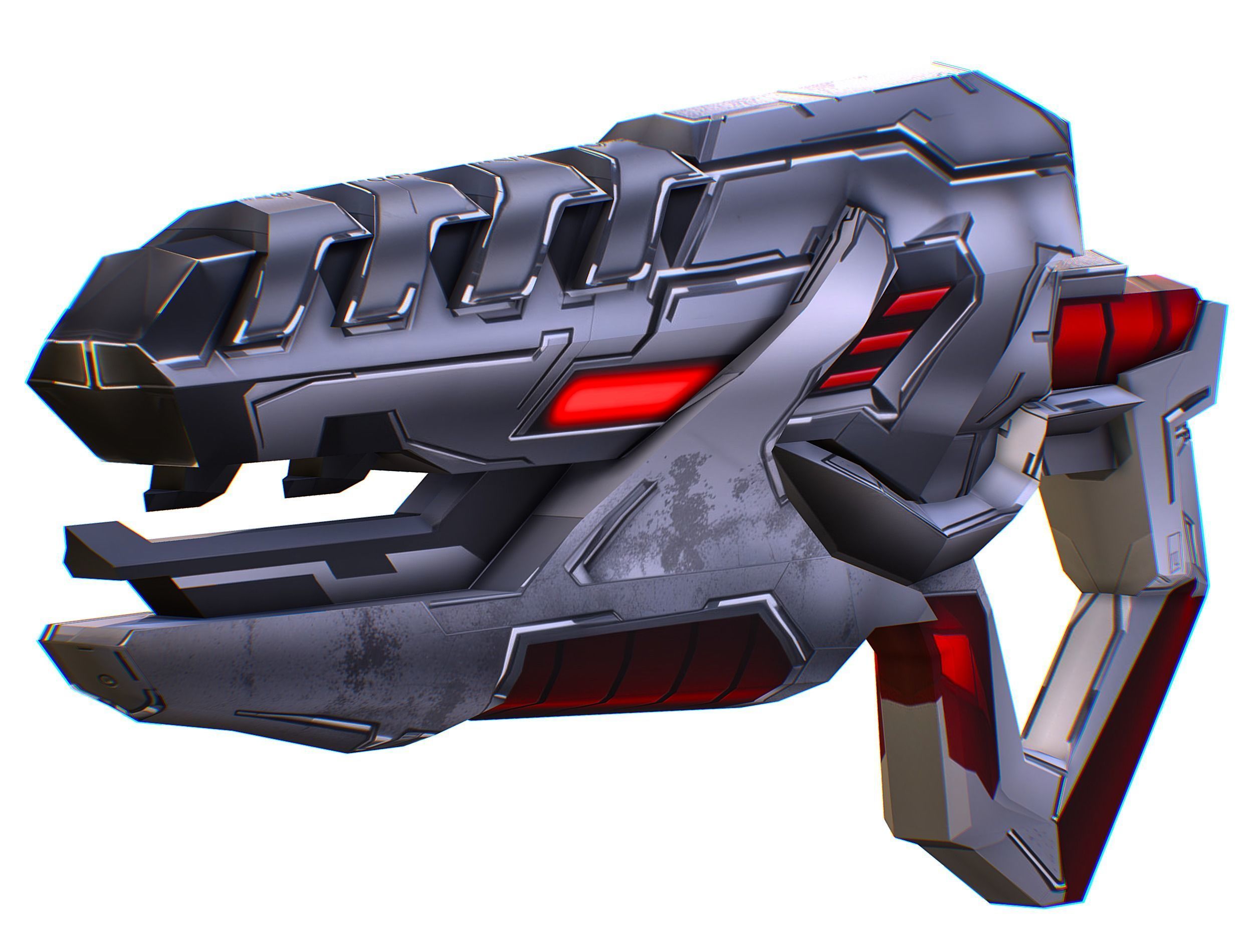 Cartoon Sci-Fi Cyborg Drone Trooper Soldier Low-poly 3D model_65