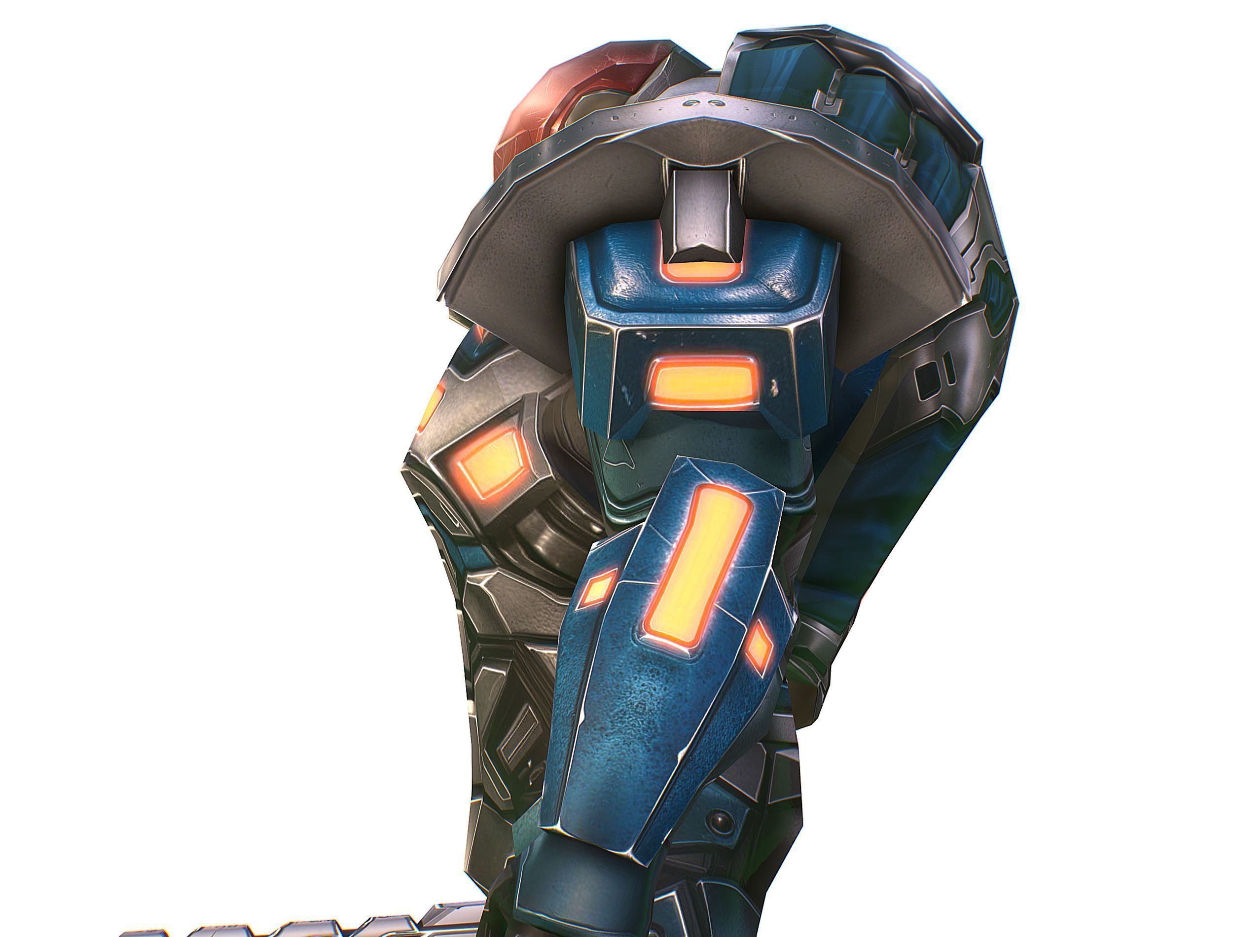 Cartoon Sci-Fi Cyborg Drone Trooper Soldier Low-poly 3D model_31