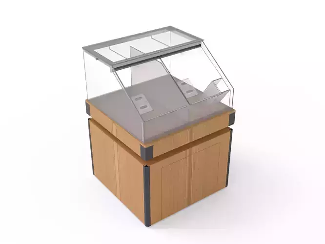 Supermarket rice exhibit case