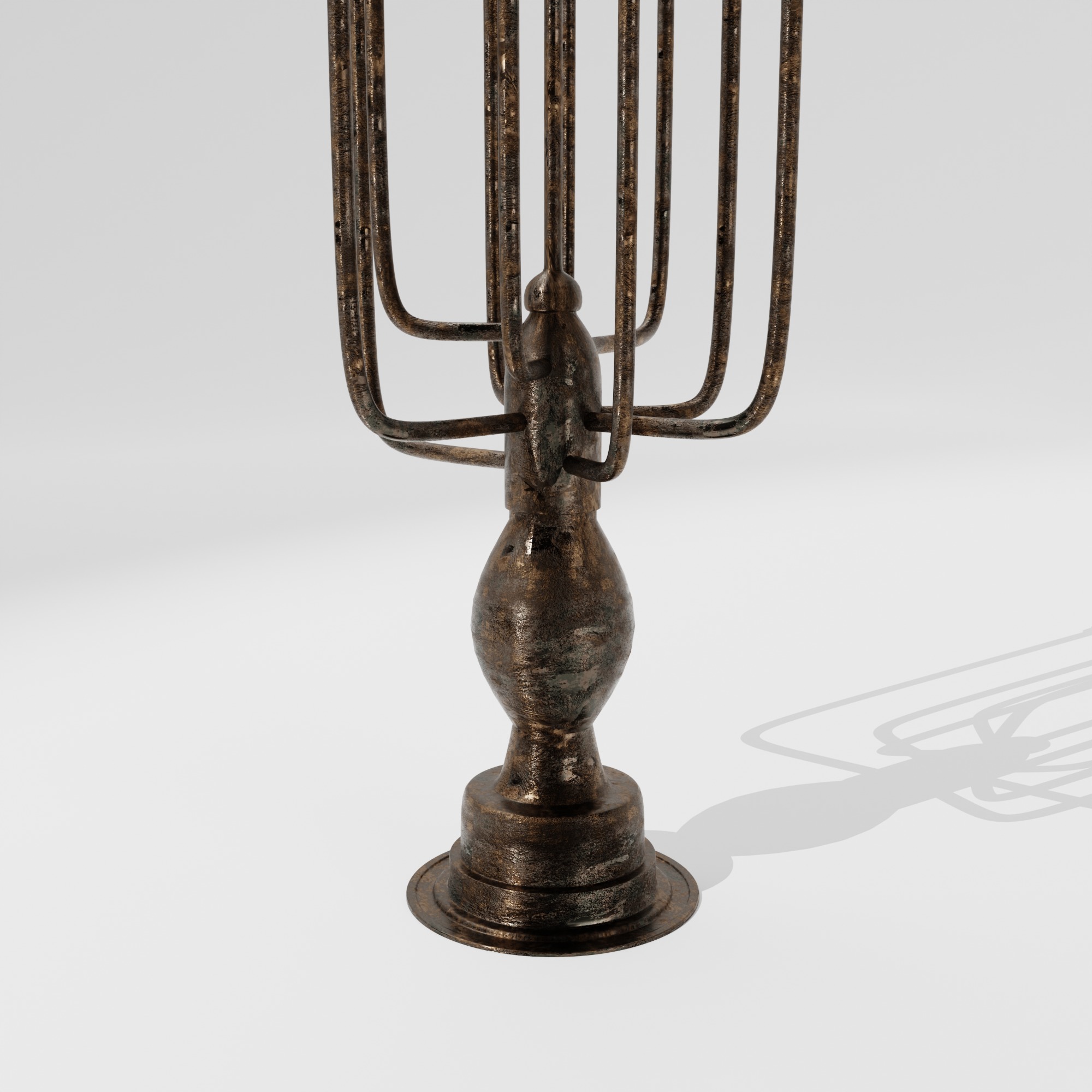 Antique Candle Stand 3D model_5