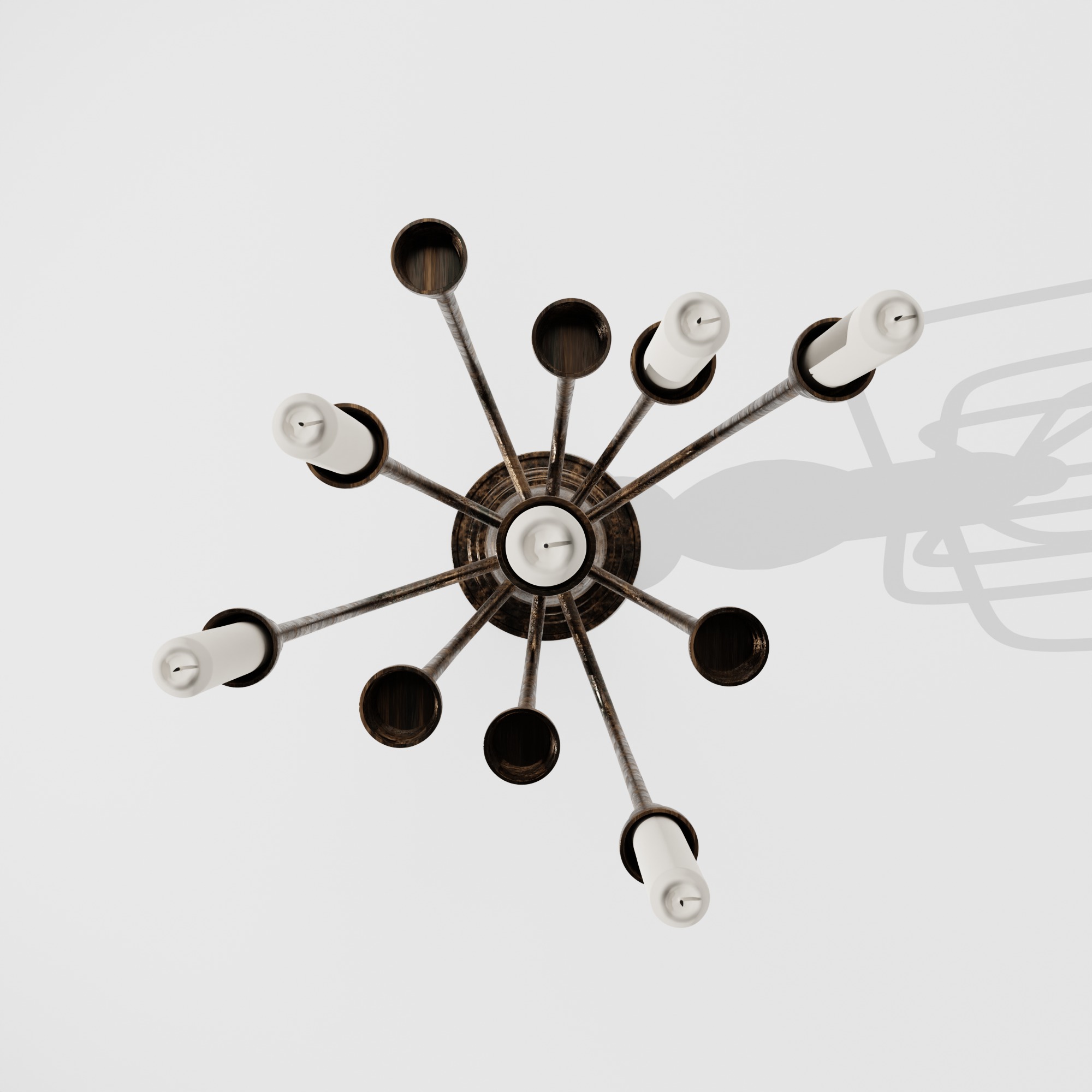 Antique Candle Stand 3D model_4