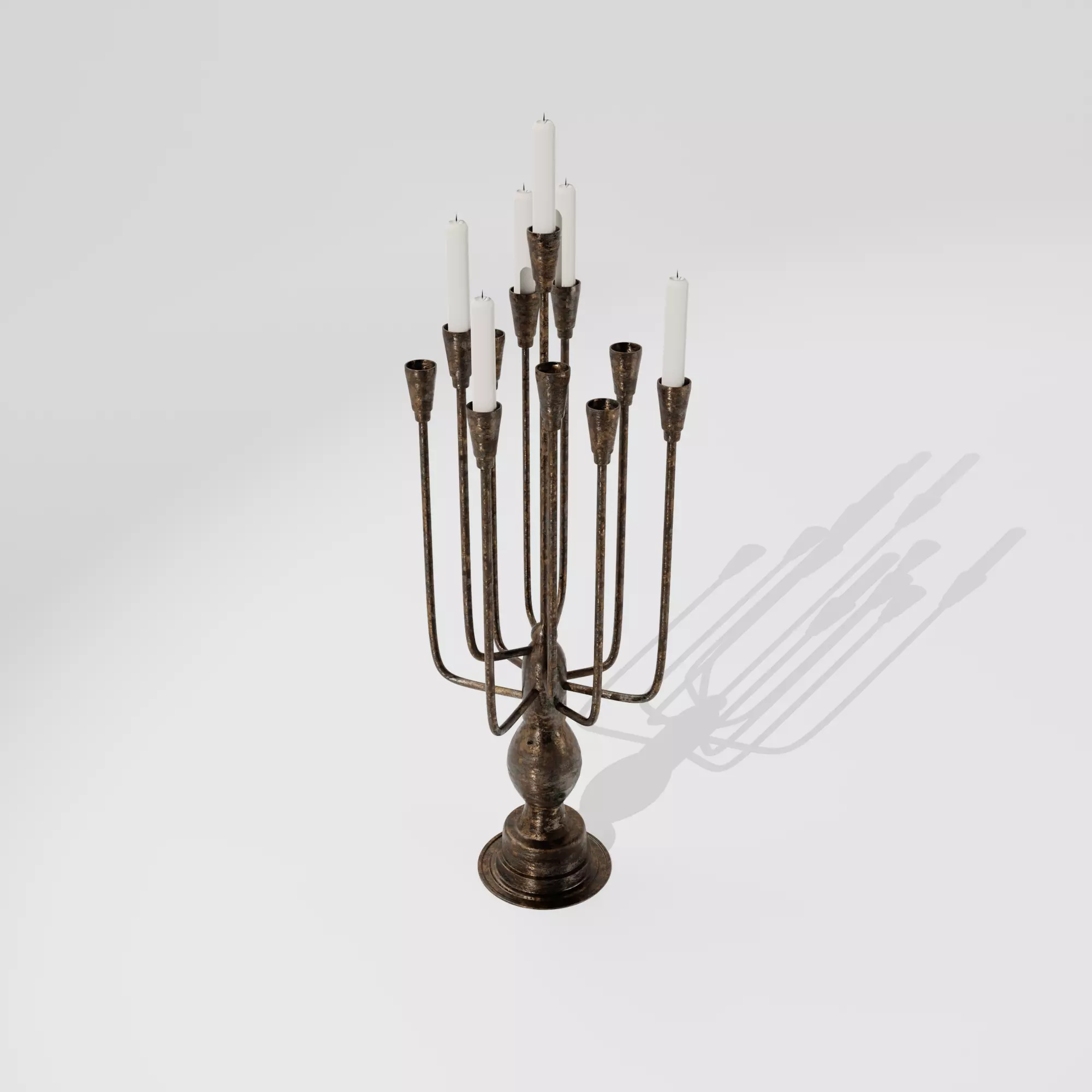 Antique Candle Stand 3D model_0
