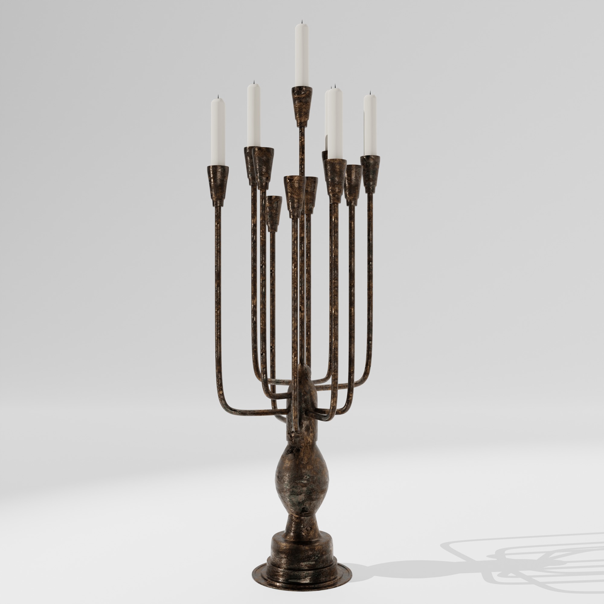 Antique Candle Stand 3D model_1
