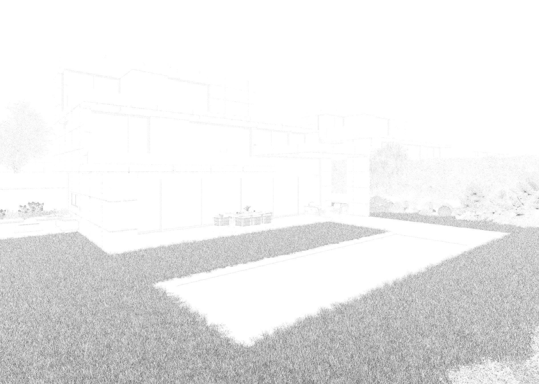 Modern Luxury Single-Family House with Pool 3D Scene  3D model_7