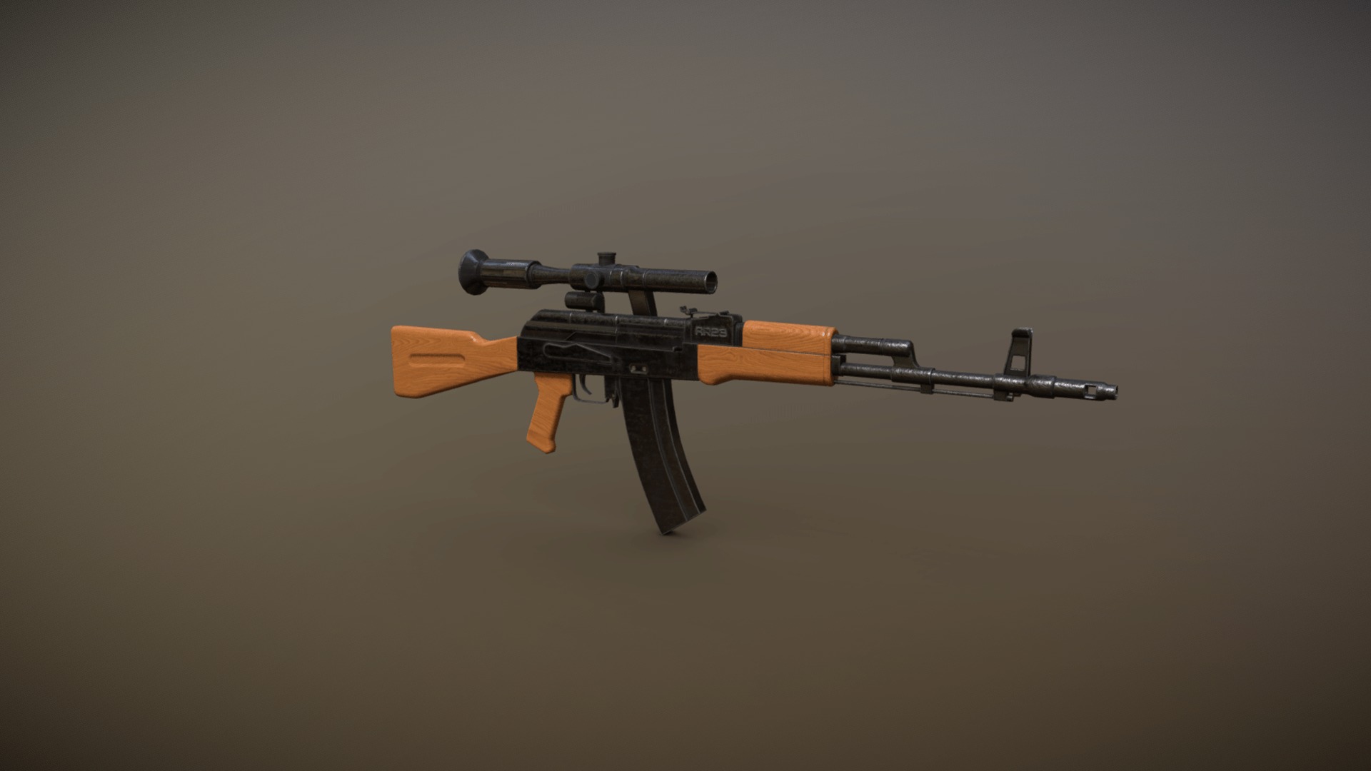 Military Weapons  Low-poly 3D model_1