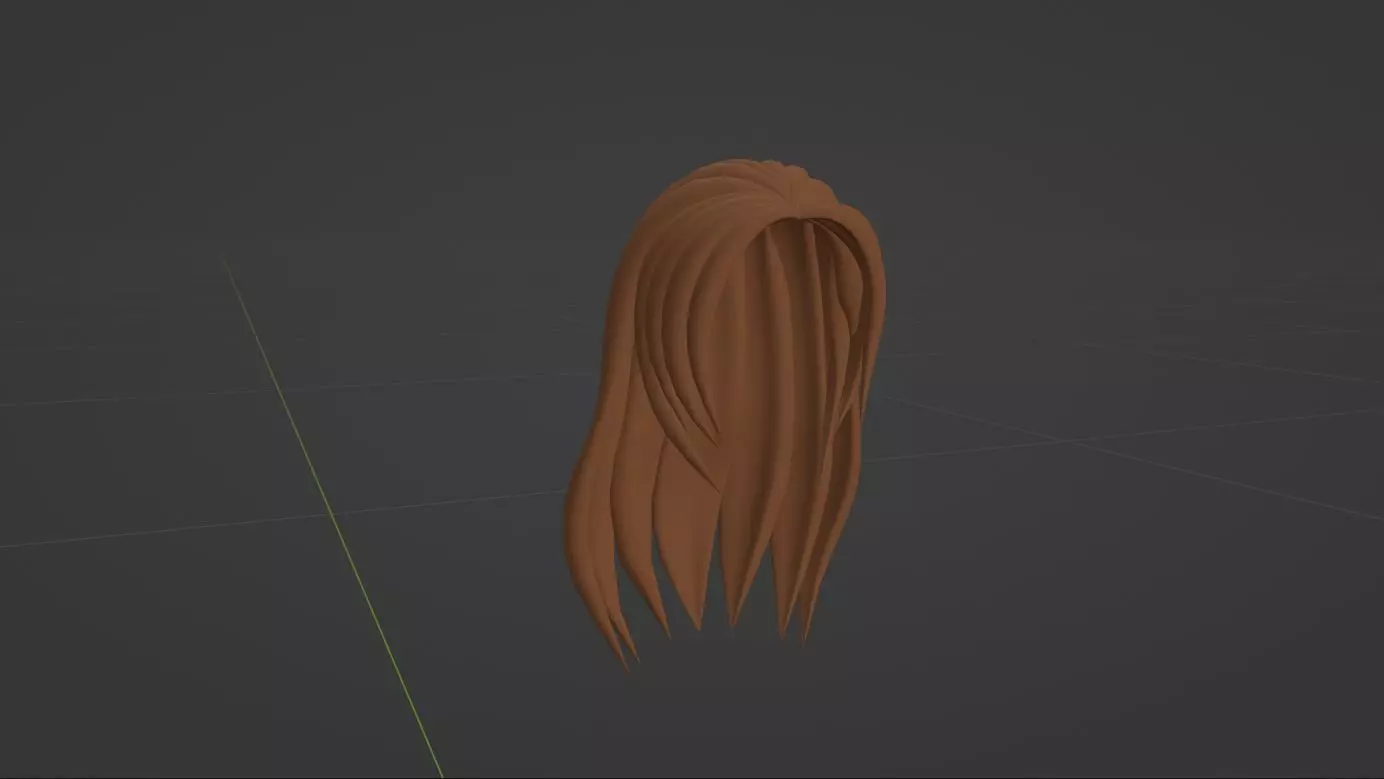 Anime hair girl Free 3D model