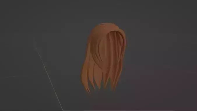 Anime hair girl Free 3D model