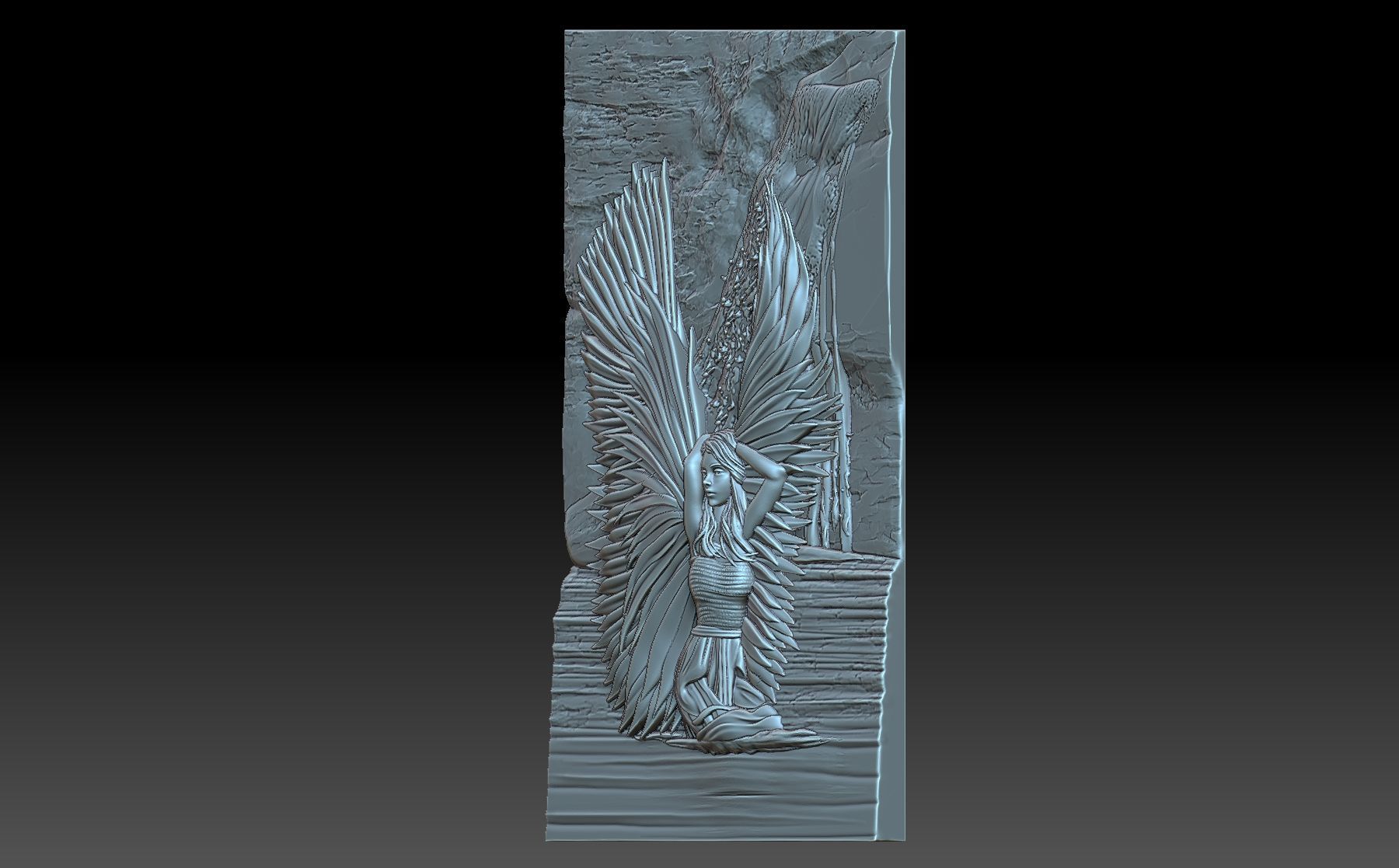 Angel woman 3D print model_3