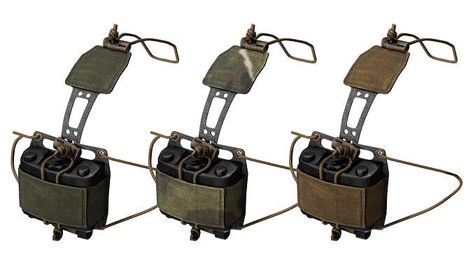 PVS31 NVG BATTERY RETENTION SYSTEM Low-poly 3D model
