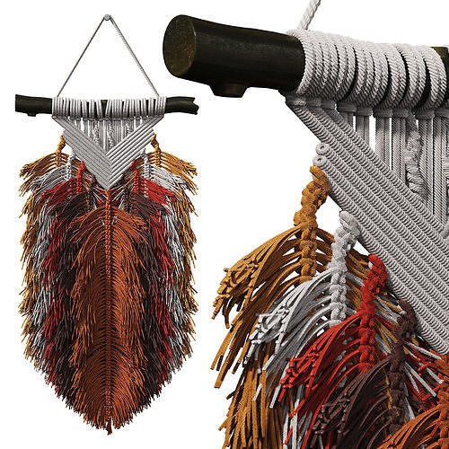 Macrame Low-poly 3D model