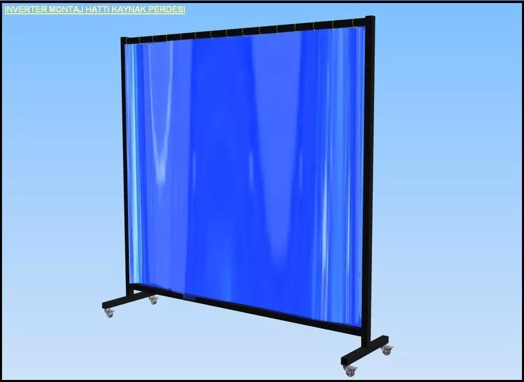 Portable Welding Curtains  3D model_0
