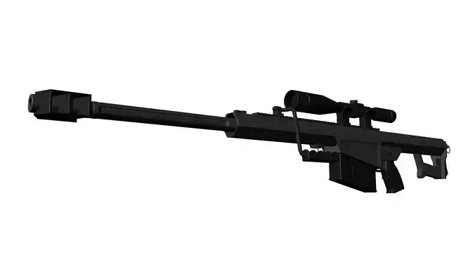 Barret M82 Sniper 3D Model