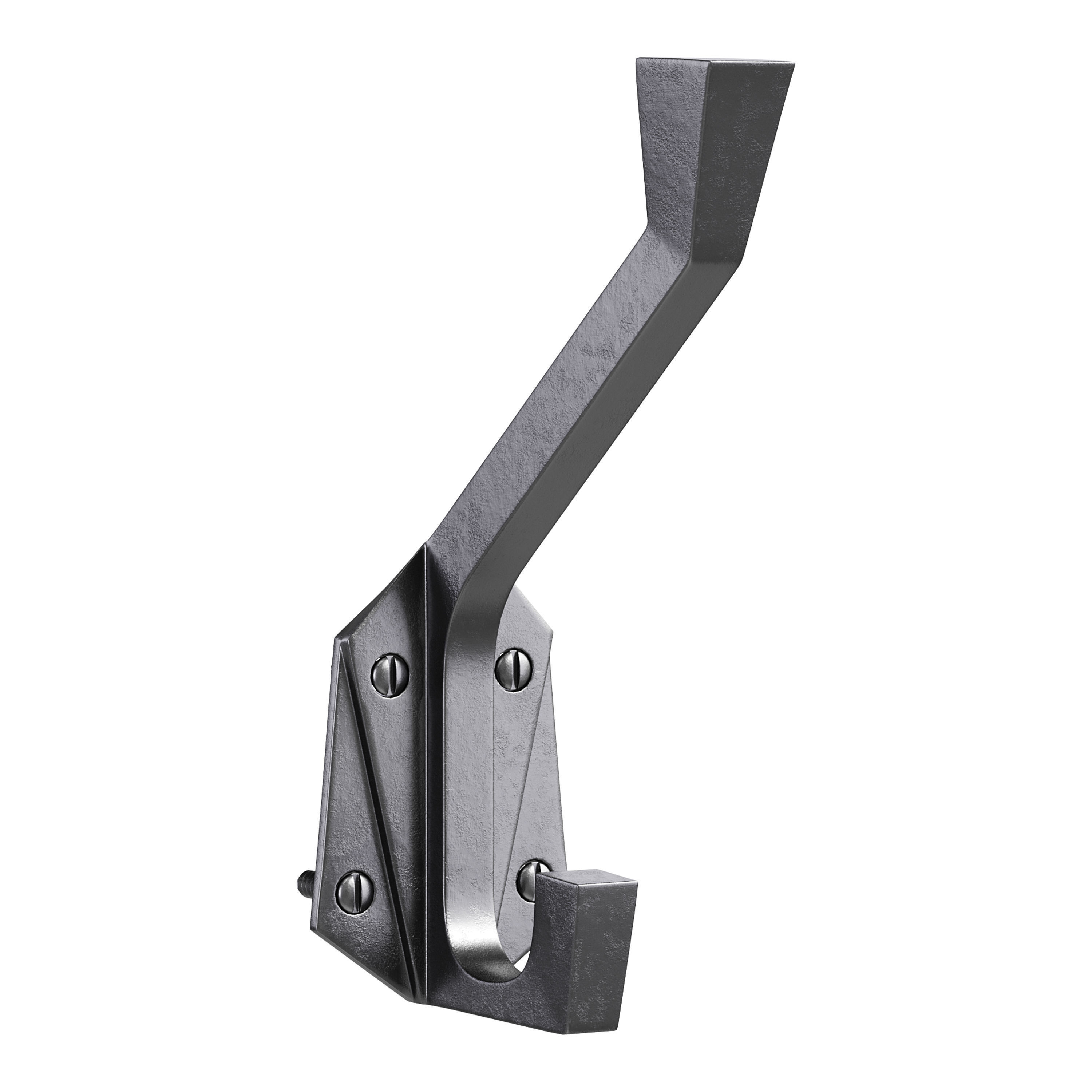 Renovator Supply Heavy Duty Coat Hooks Double Hook Coat Hanger 3D model_5