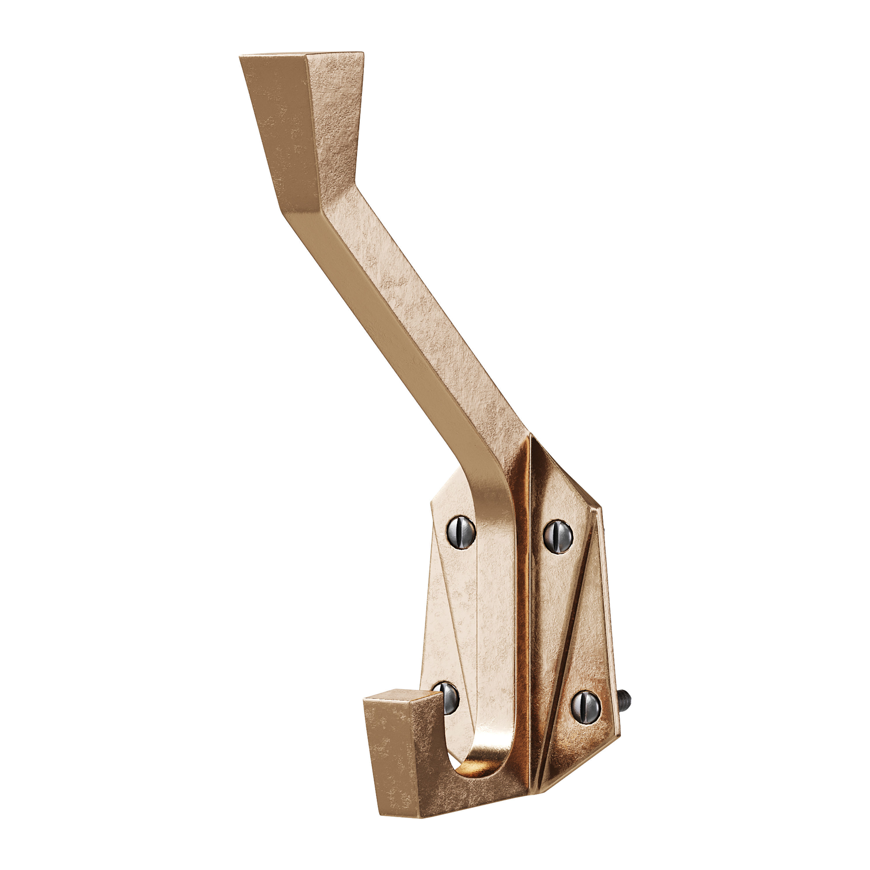 Renovator Supply Heavy Duty Coat Hooks Double Hook Coat Hanger 3D model_1