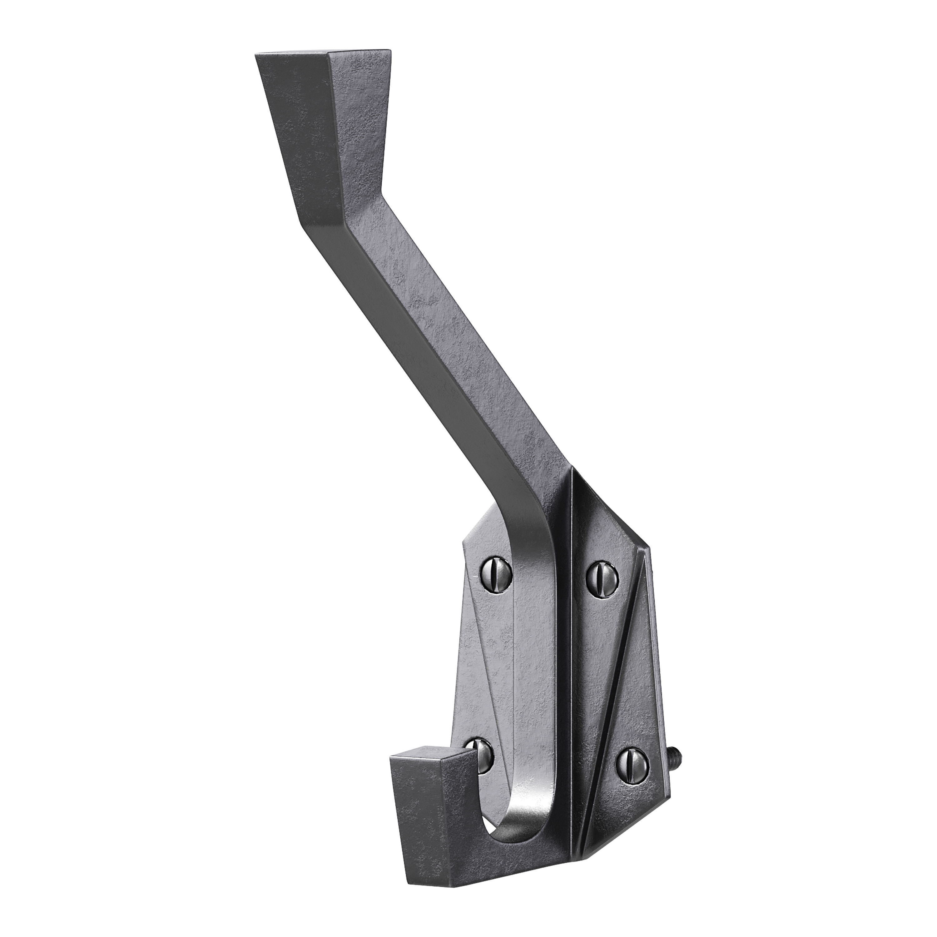 Renovator Supply Heavy Duty Coat Hooks Double Hook Coat Hanger 3D model_6