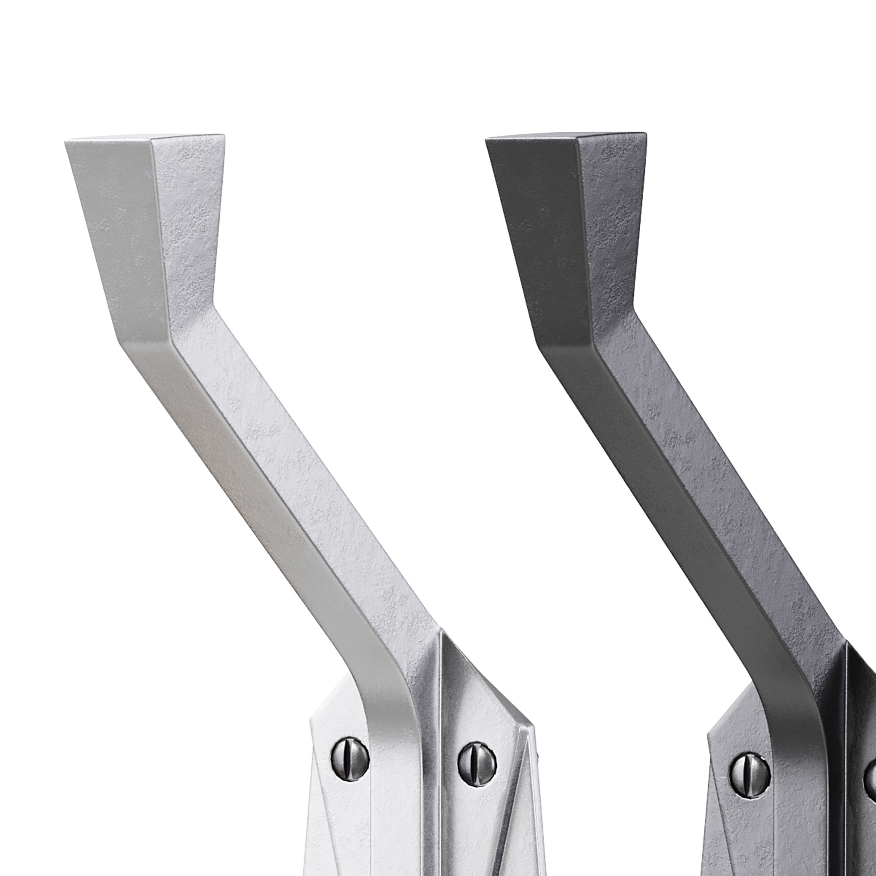 Renovator Supply Heavy Duty Coat Hooks Double Hook Coat Hanger 3D model_4